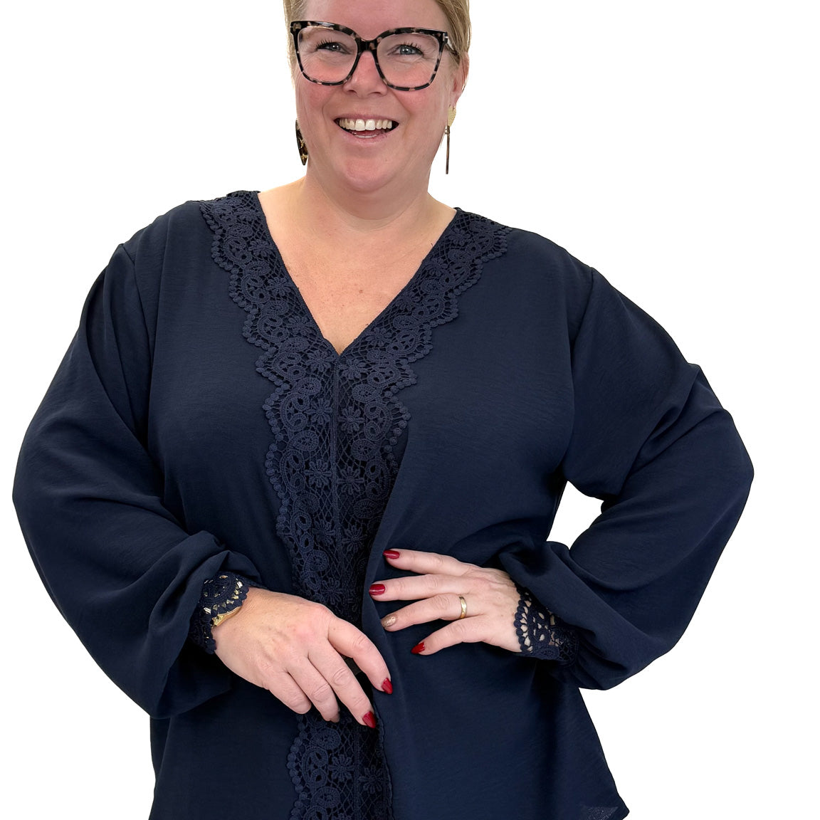 BO DENIM WESTE (38 BIS 50) - SCHWARZ