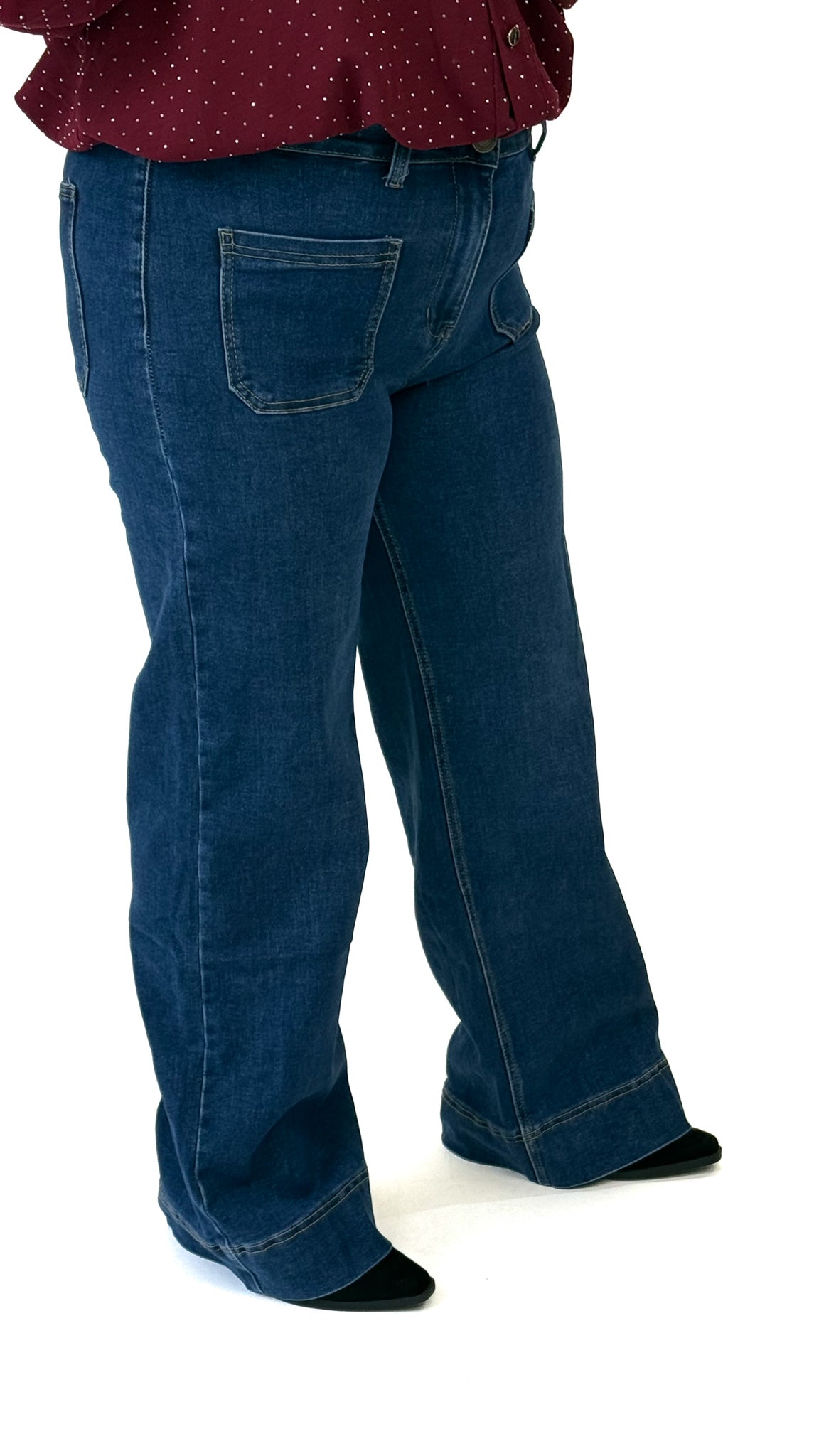 MOM WIDE LEG JEANS MERK GOODIES DJ2456 (40 bis 48) - GRAU