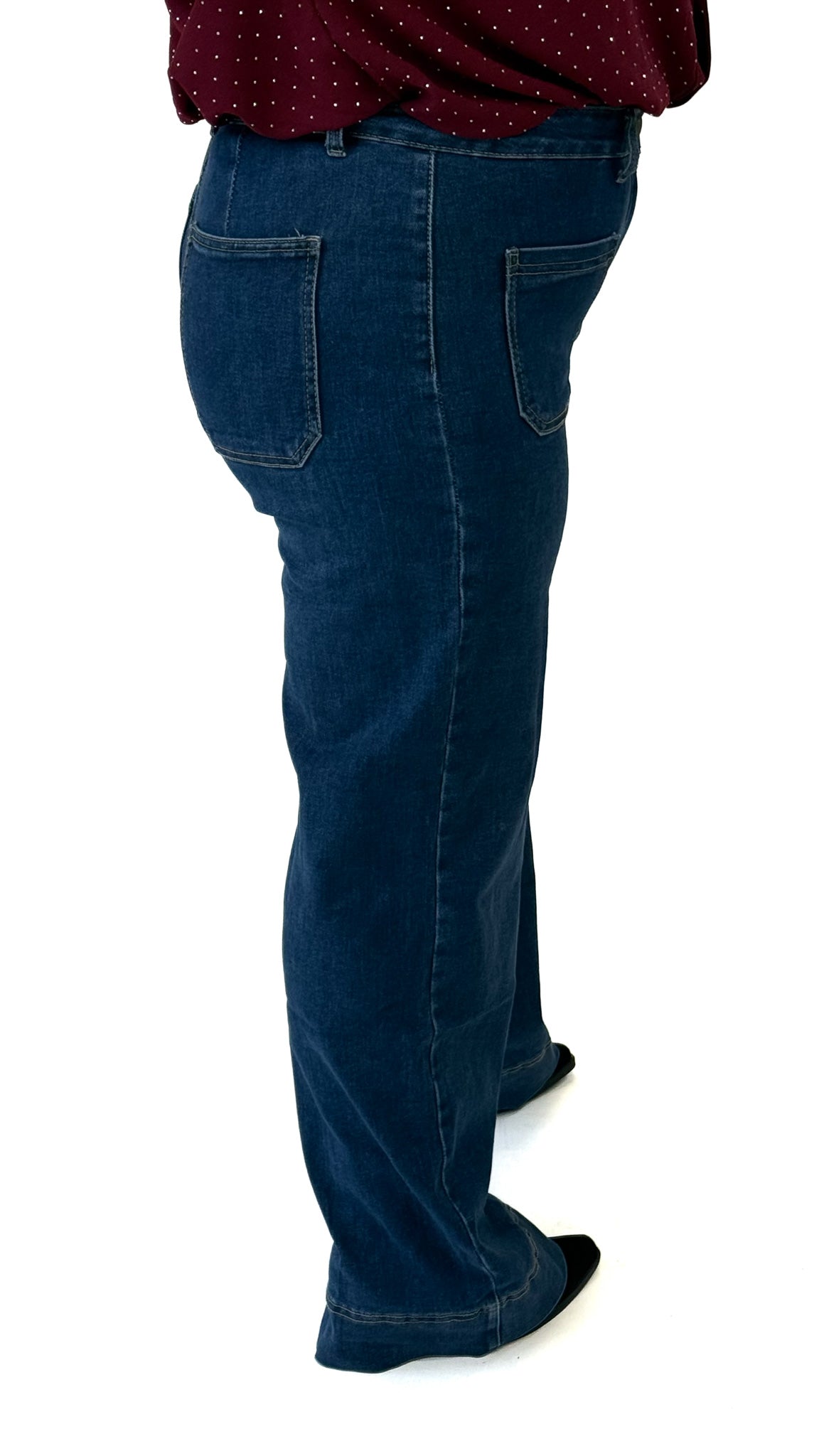 MOM WIDE LEG JEANS MERK GOODIES DJ2456 (40 bis 48) - GRAU