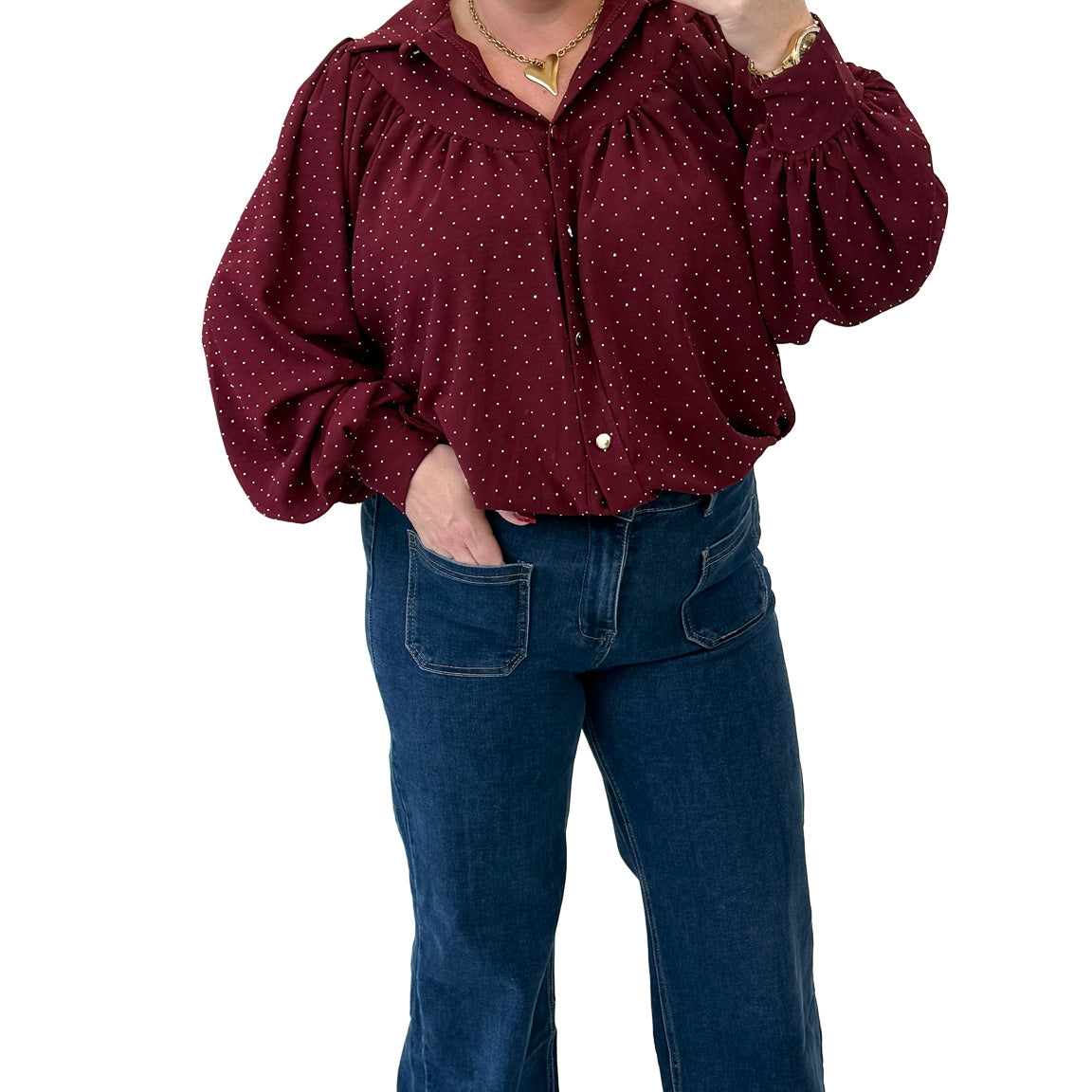 MOM WIDE LEG JEANS MERK GOODIES DJ2456 (40 bis 48) - GRAU