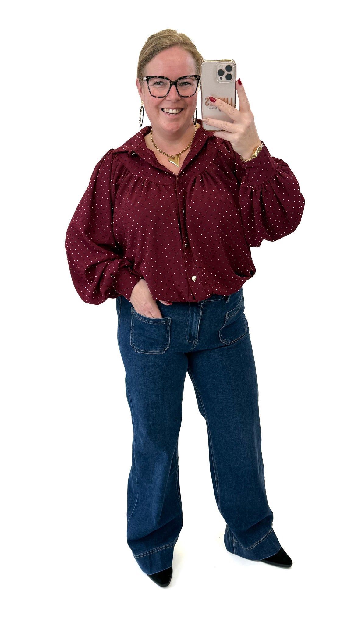 MOM WIDE LEG JEANS MERK GOODIES DJ2456 (40 bis 48) - GRAU