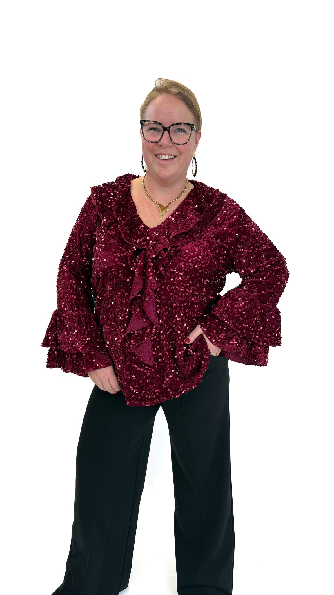 BO DENIM WESTE (38 BIS 50) - SCHWARZ