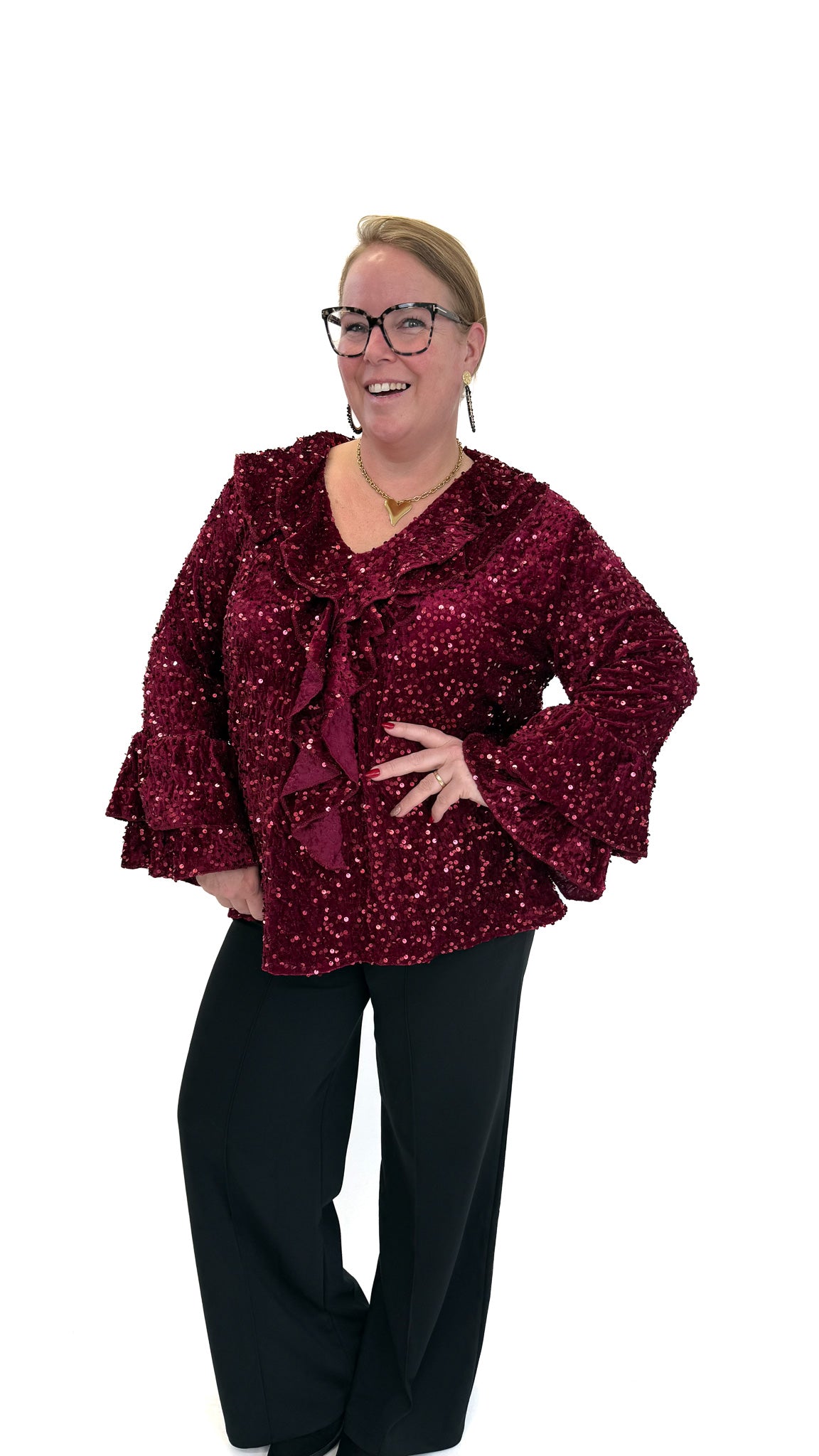 BO DENIM WESTE (38 BIS 50) - SCHWARZ