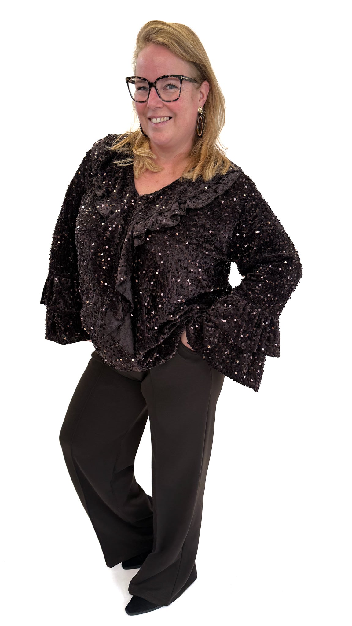 BO DENIM WESTE (38 BIS 50) - SCHWARZ