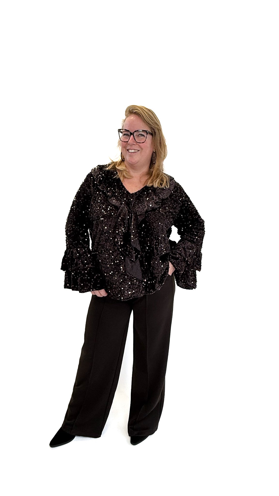 BO DENIM WESTE (38 BIS 50) - SCHWARZ