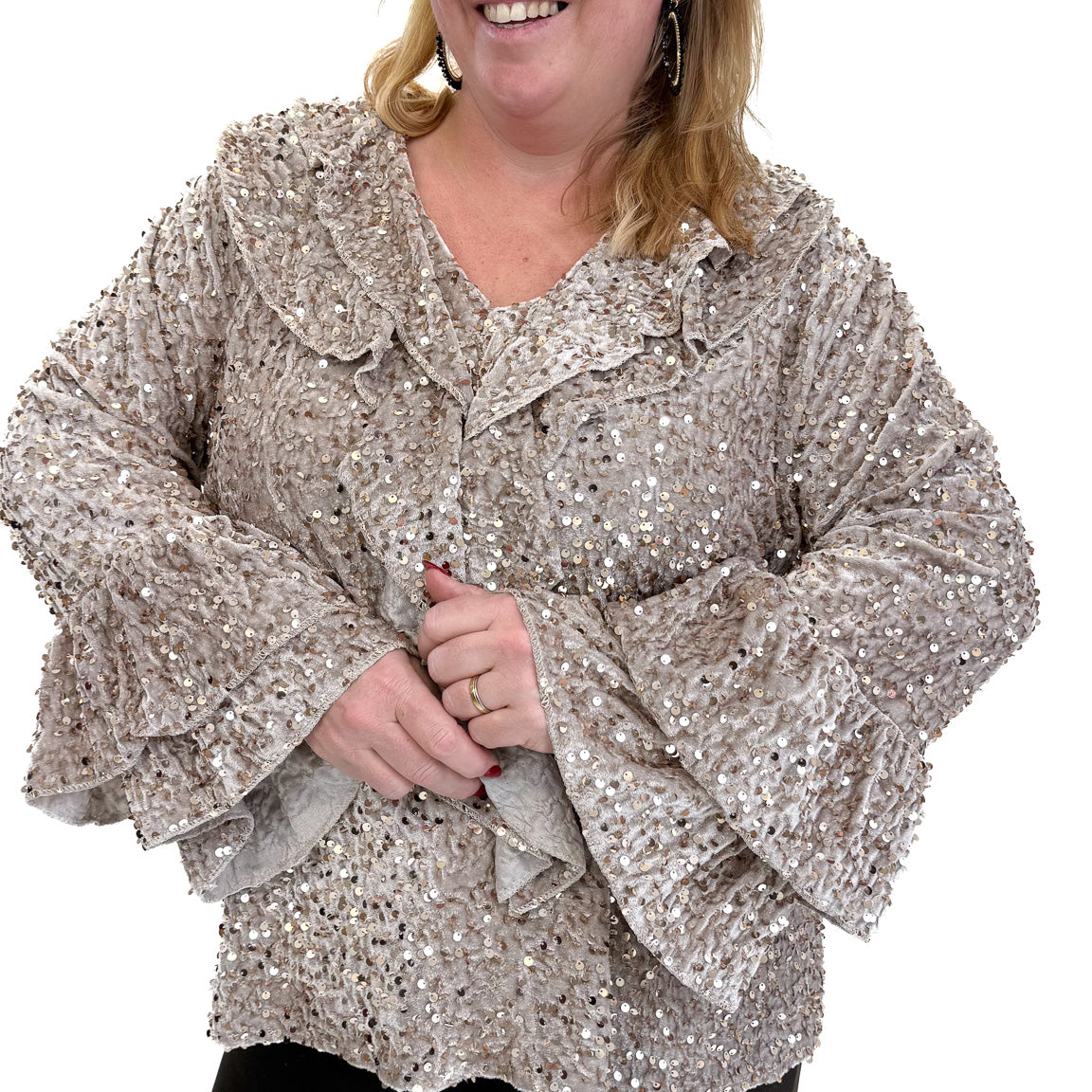 BO DENIM WESTE (38 BIS 50) - SCHWARZ