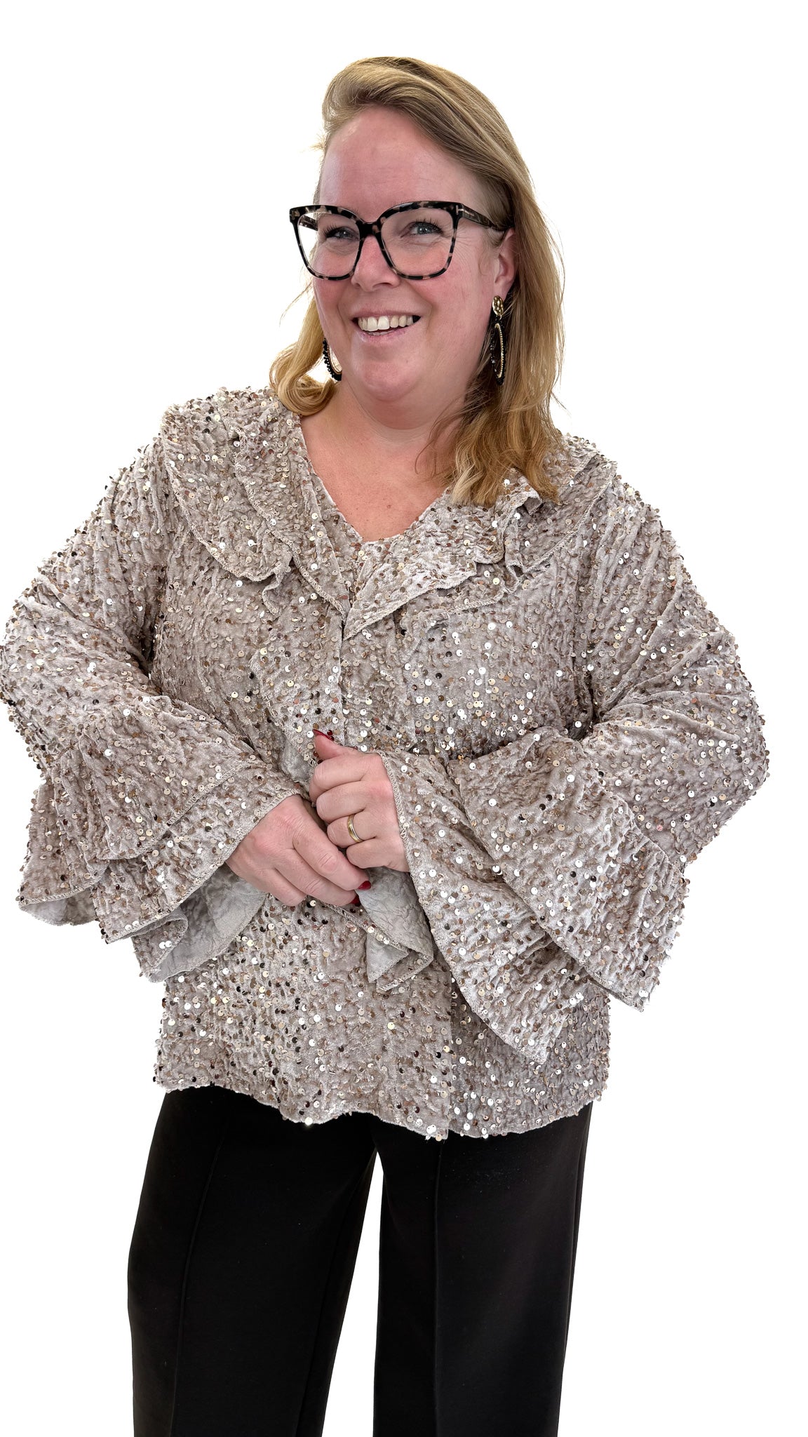 BO DENIM WESTE (38 BIS 50) - SCHWARZ