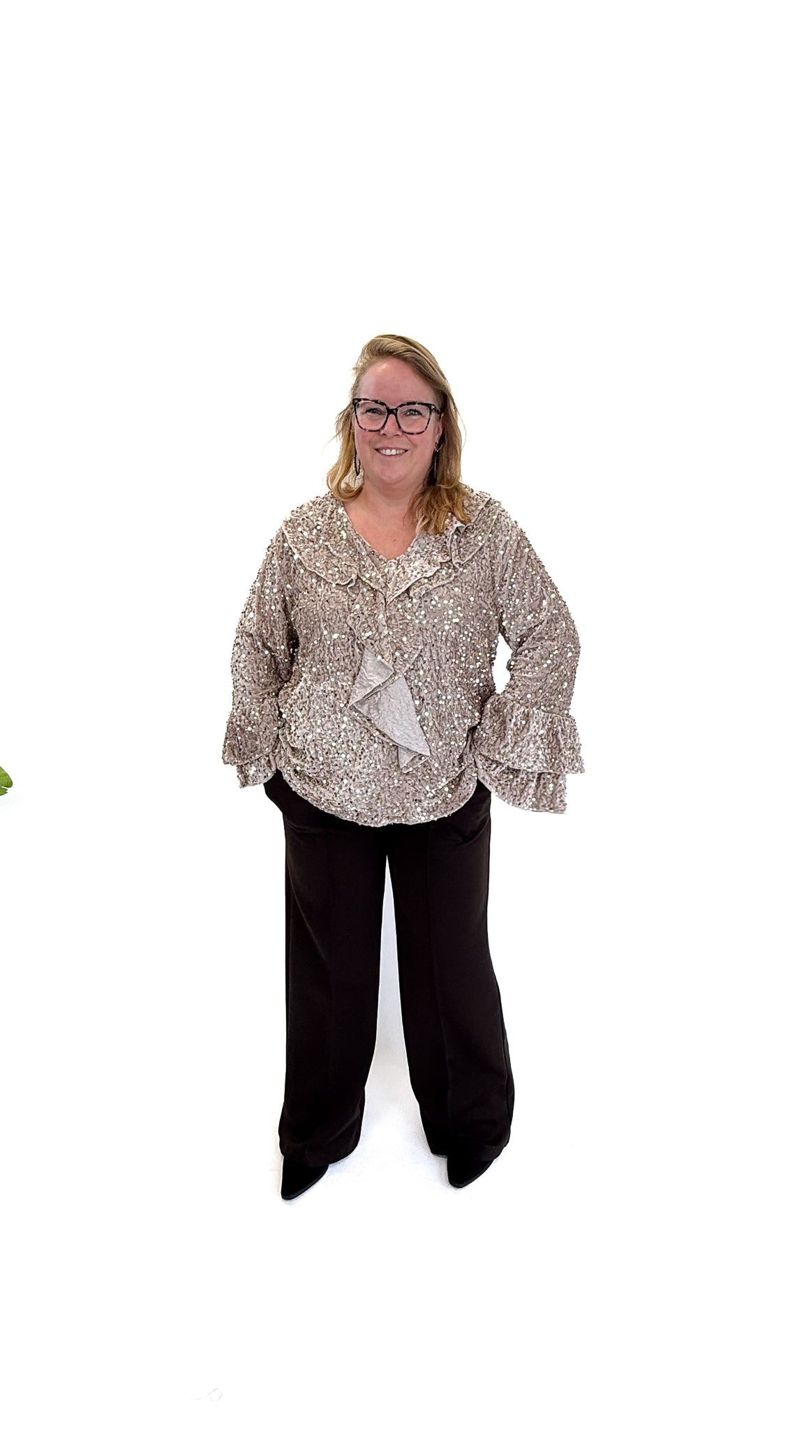 BO DENIM WESTE (38 BIS 50) - SCHWARZ