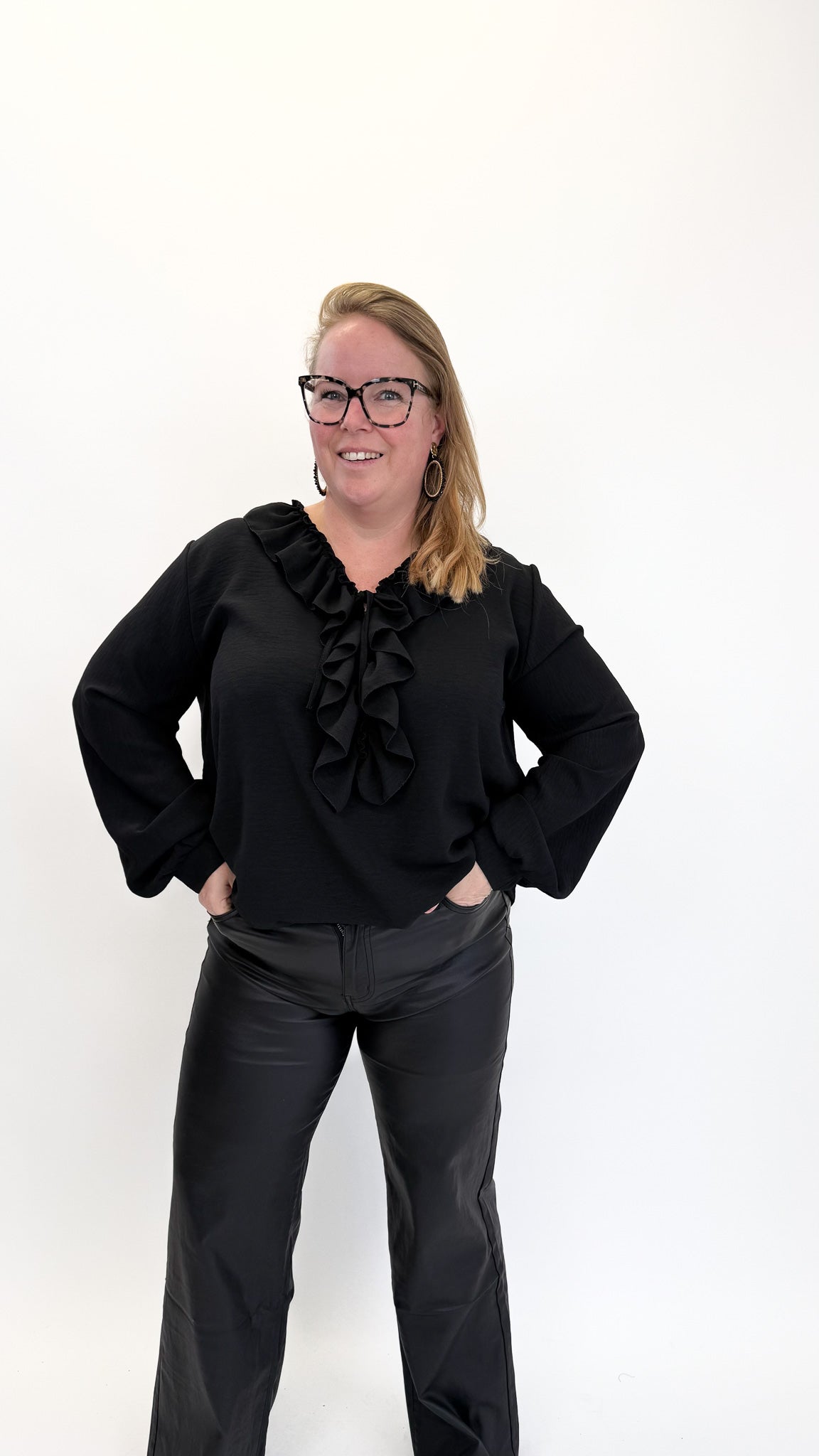 BO DENIM WESTE (38 BIS 50) - SCHWARZ