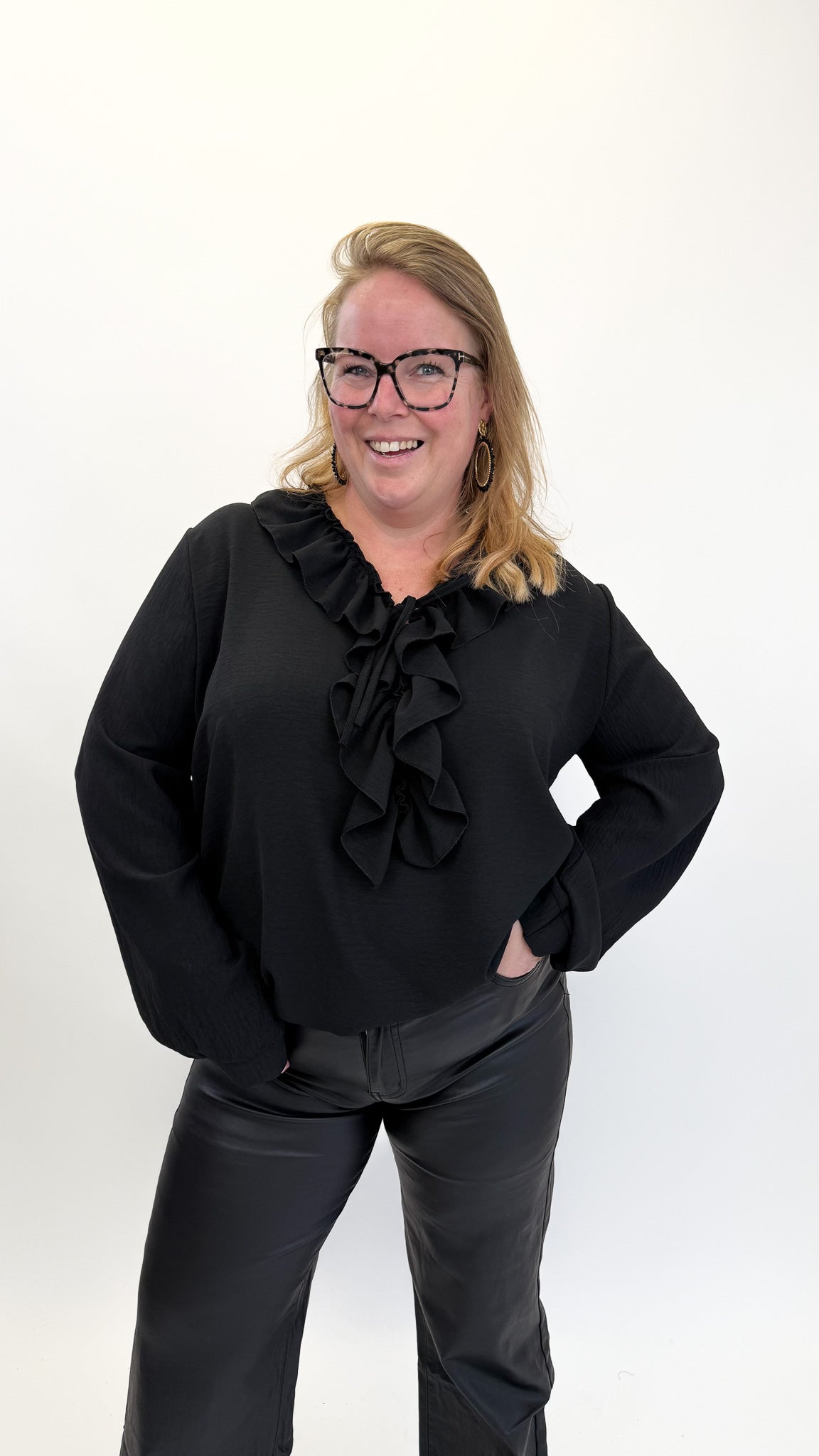 BO DENIM WESTE (38 BIS 50) - SCHWARZ