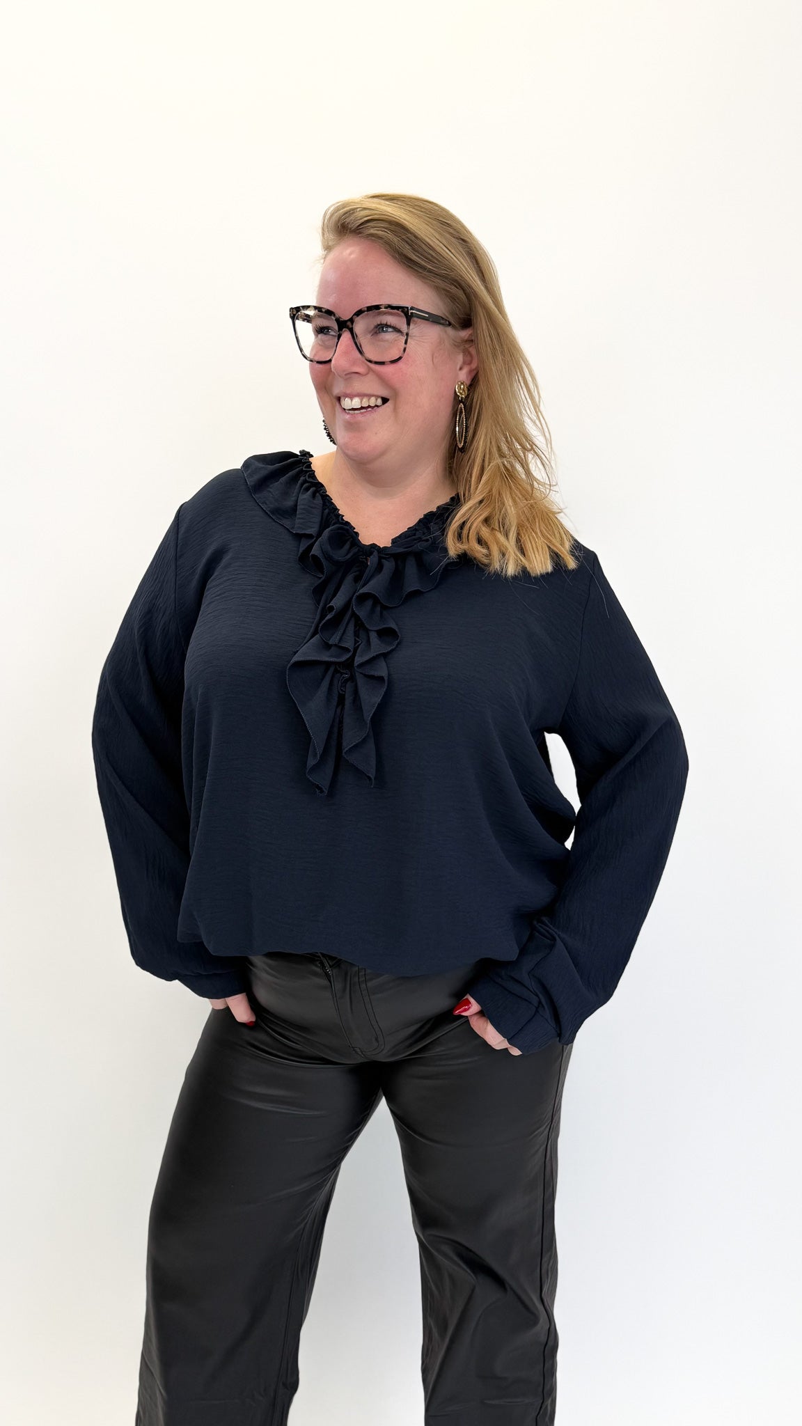 BO DENIM WESTE (38 BIS 50) - SCHWARZ