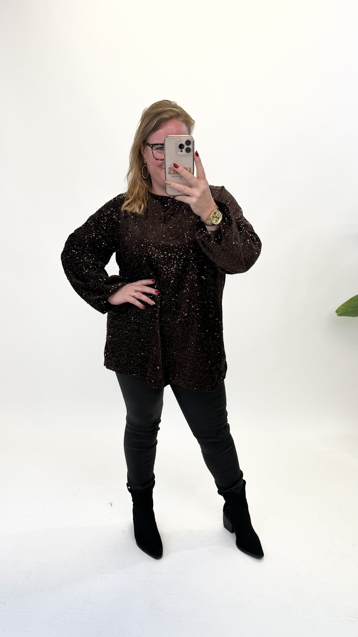 BO DENIM WESTE (38 BIS 50) - SCHWARZ