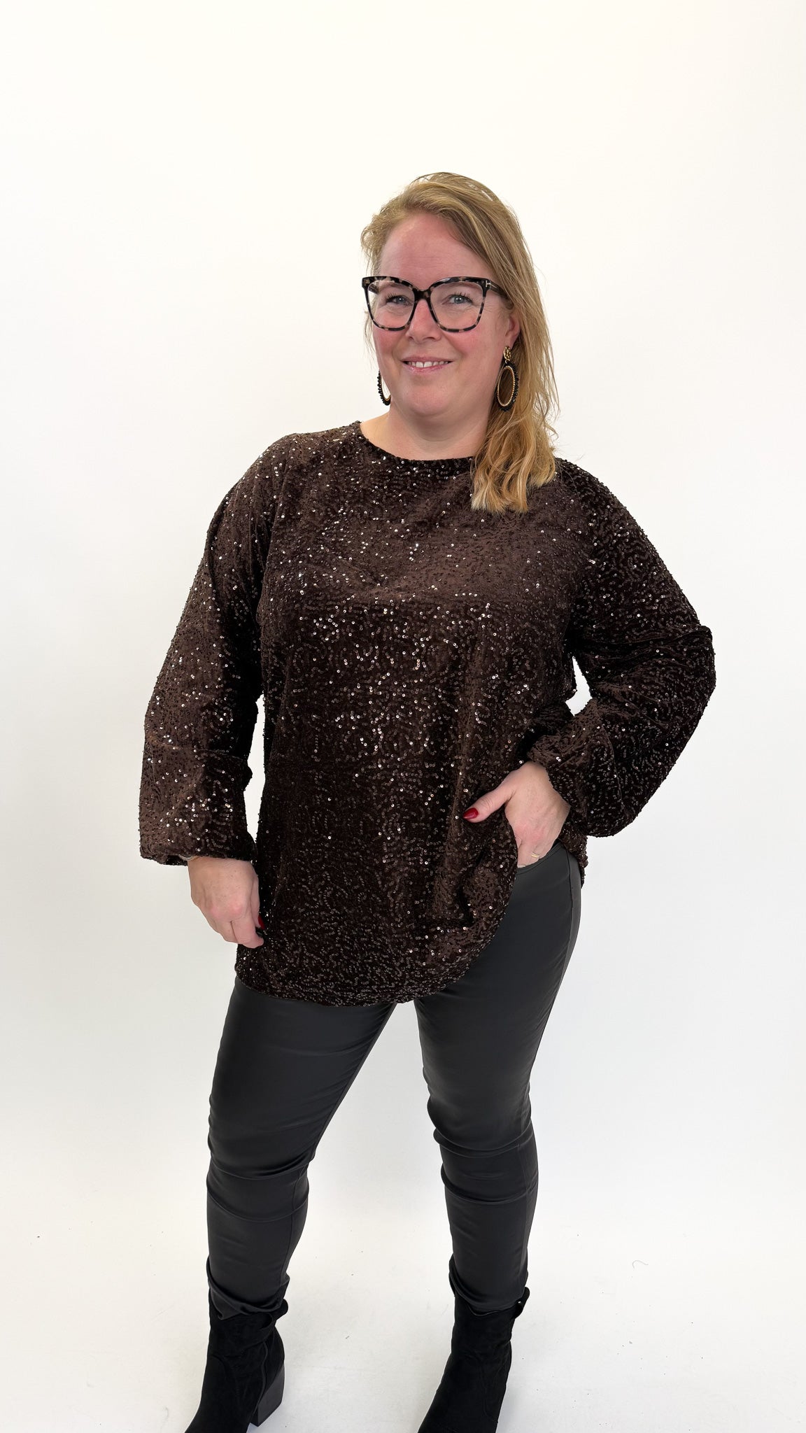 BO DENIM WESTE (38 BIS 50) - SCHWARZ