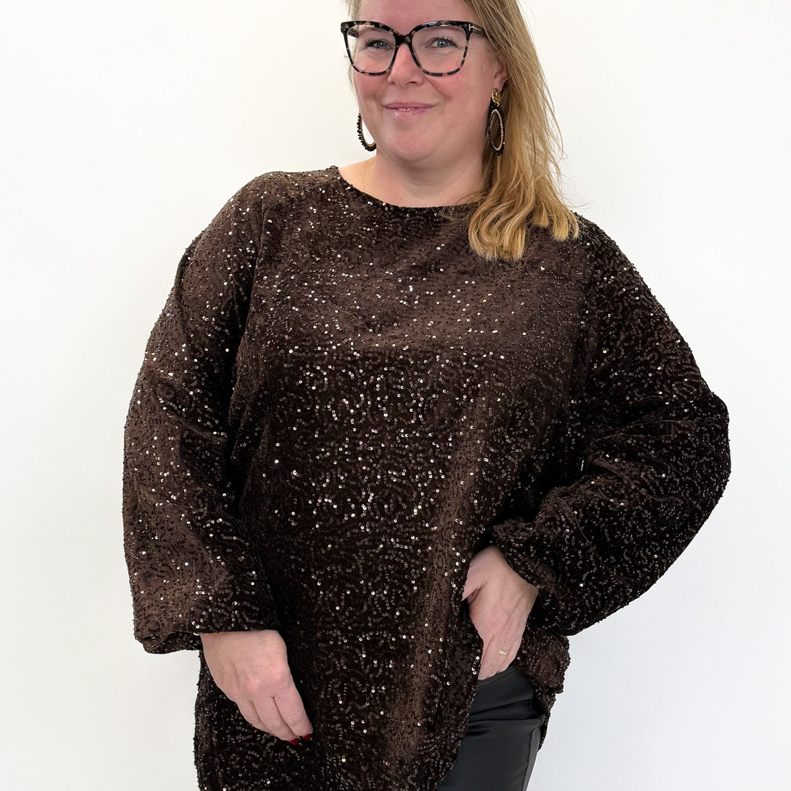 BO DENIM WESTE (38 BIS 50) - SCHWARZ