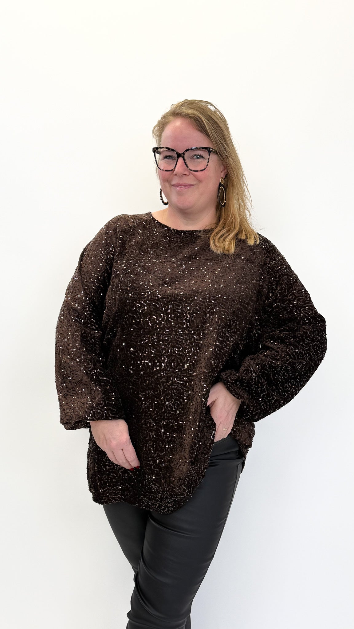 BO DENIM WESTE (38 BIS 50) - SCHWARZ