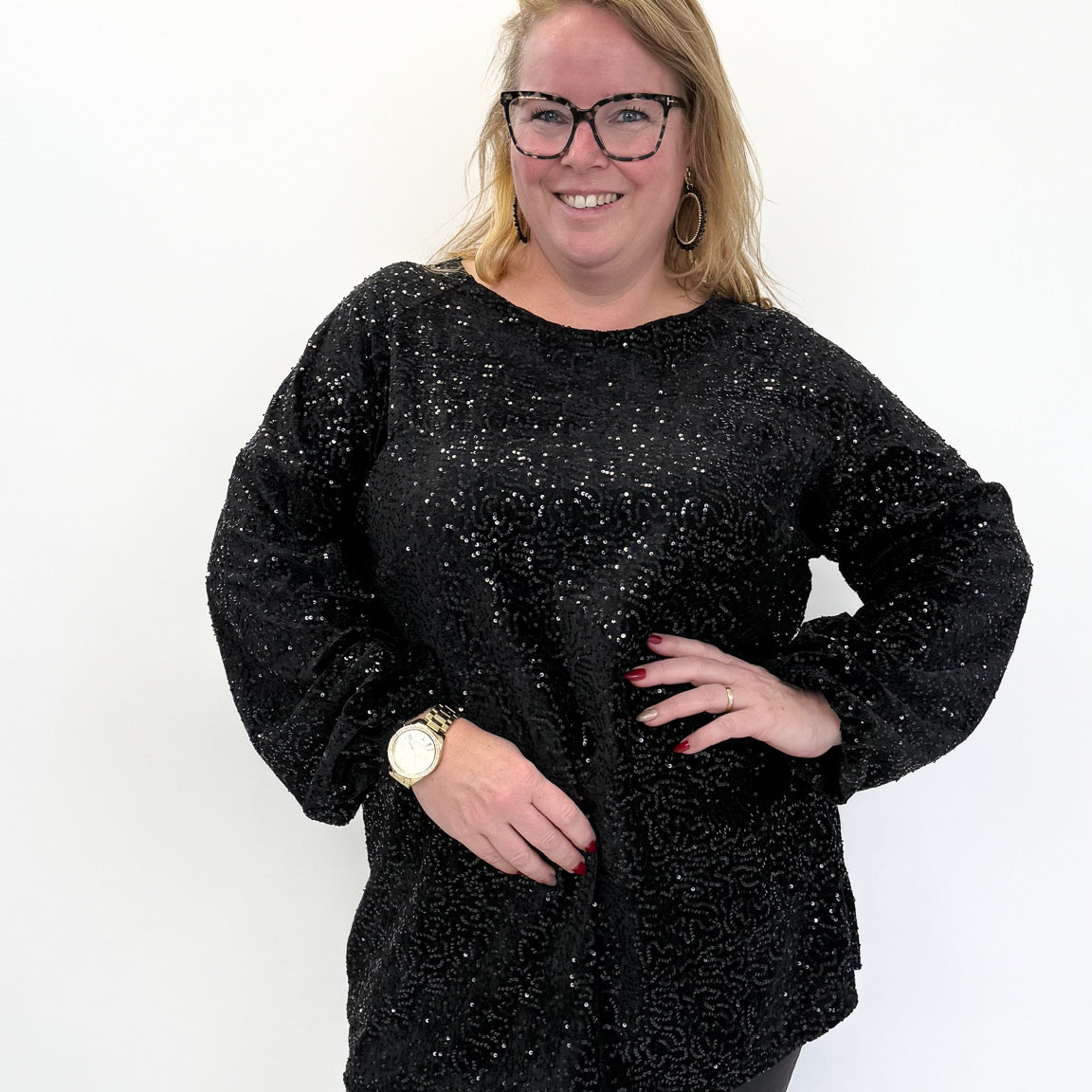 BO DENIM WESTE (38 BIS 50) - SCHWARZ