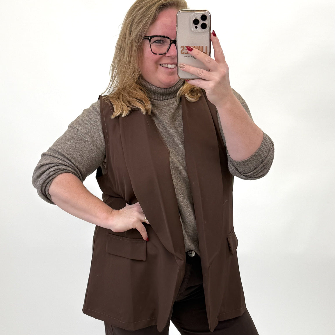 MOM WIDE LEG JEANS MERK GOODIES DJ2456 (40 bis 48) - GRAU