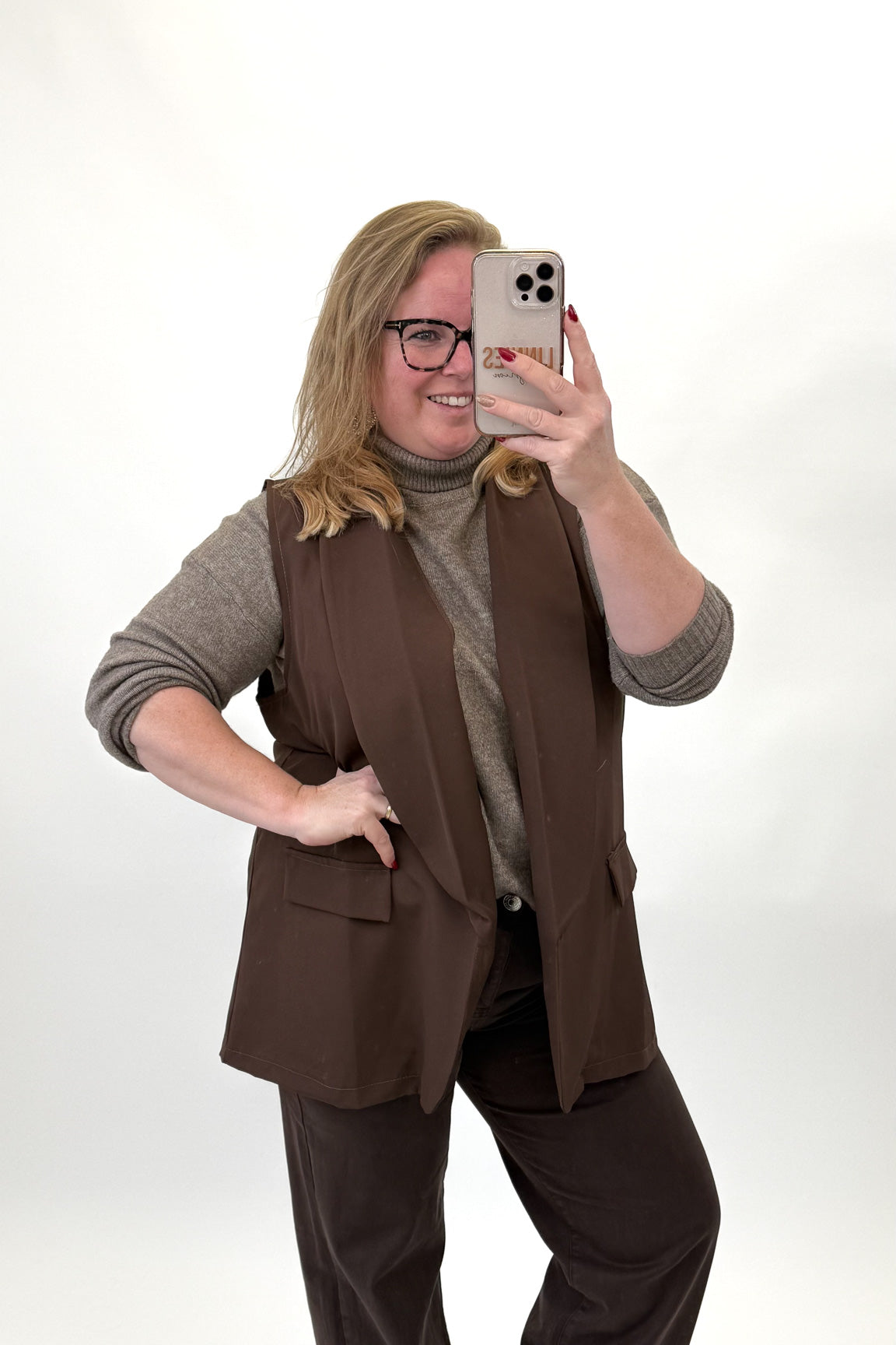 MOM WIDE LEG JEANS MERK GOODIES DJ2456 (40 bis 48) - GRAU