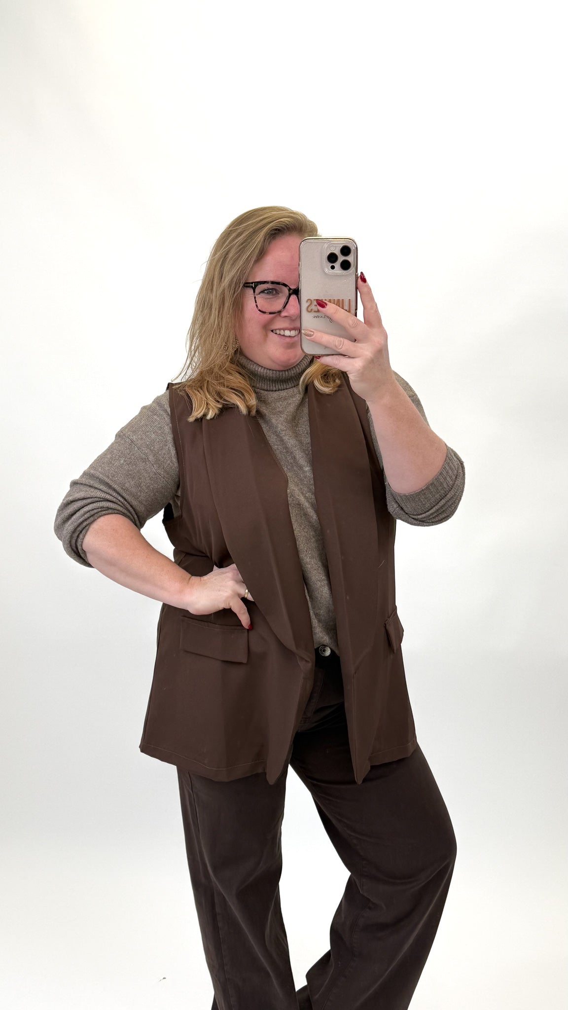 MOM WIDE LEG JEANS MERK GOODIES DJ2456 (40 bis 48) - GRAU