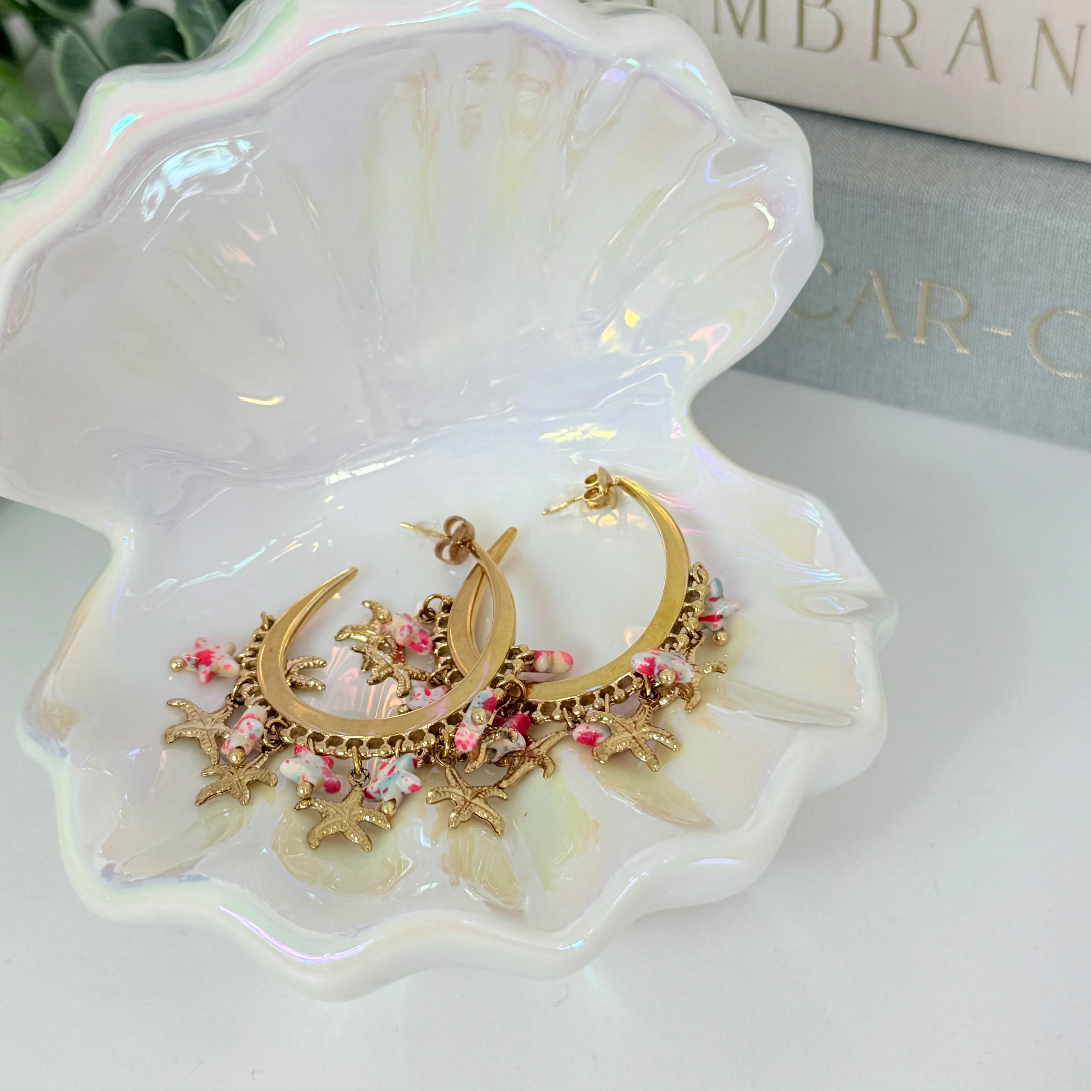 OVAALE STEINOHRRINGE - 2 KLAR