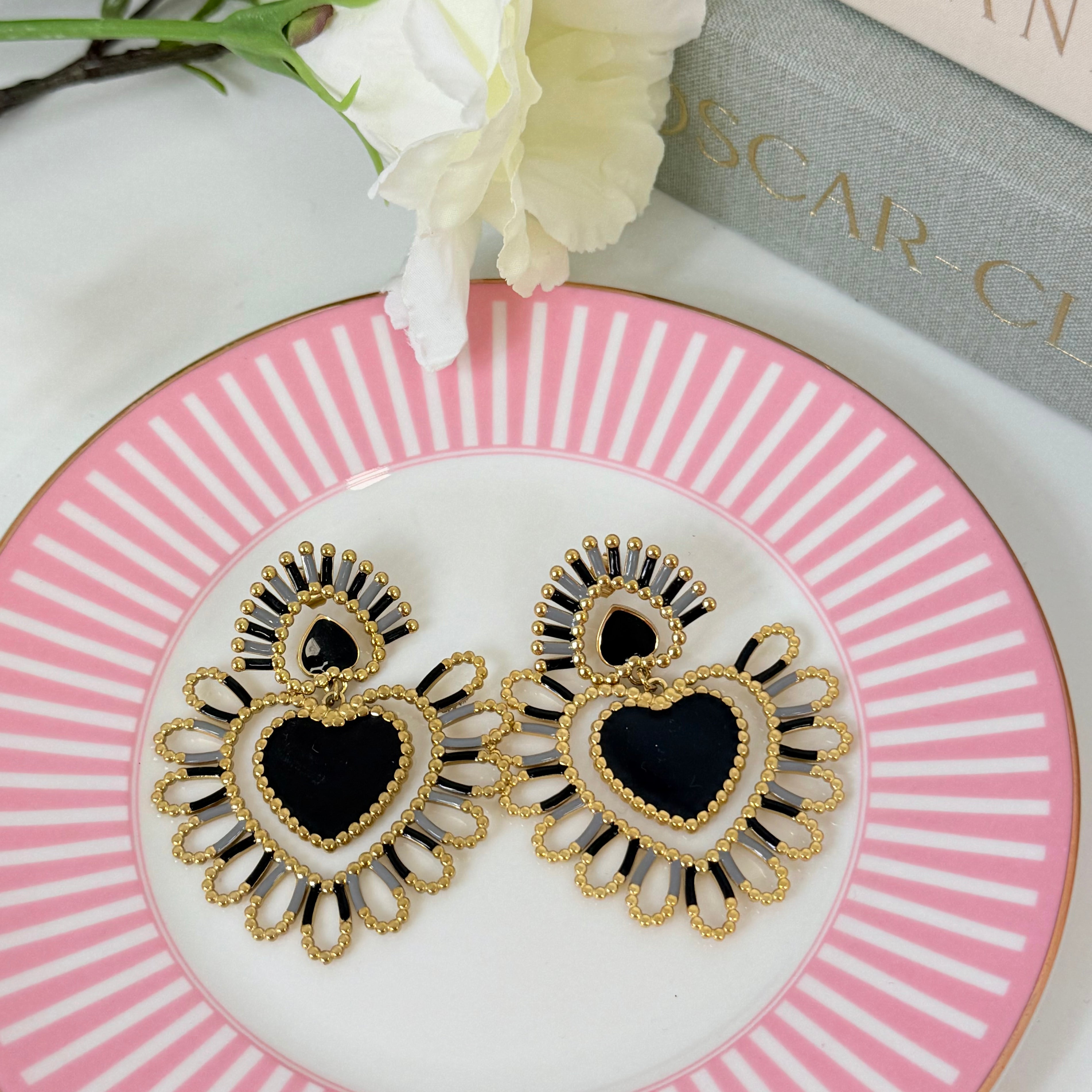 OVAALE STEINOHRRINGE - 2 KLAR