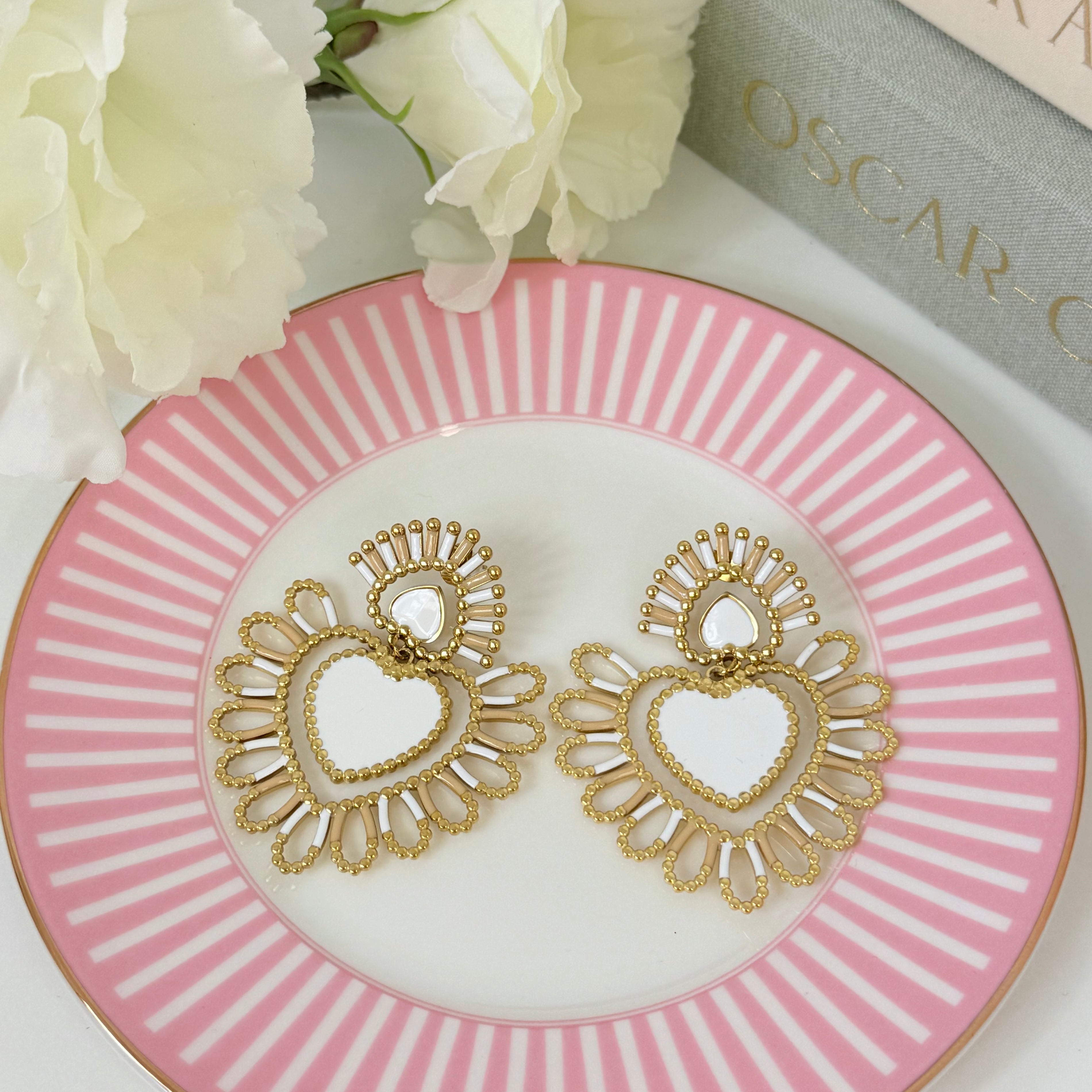 OVAALE STEINOHRRINGE - 2 KLAR