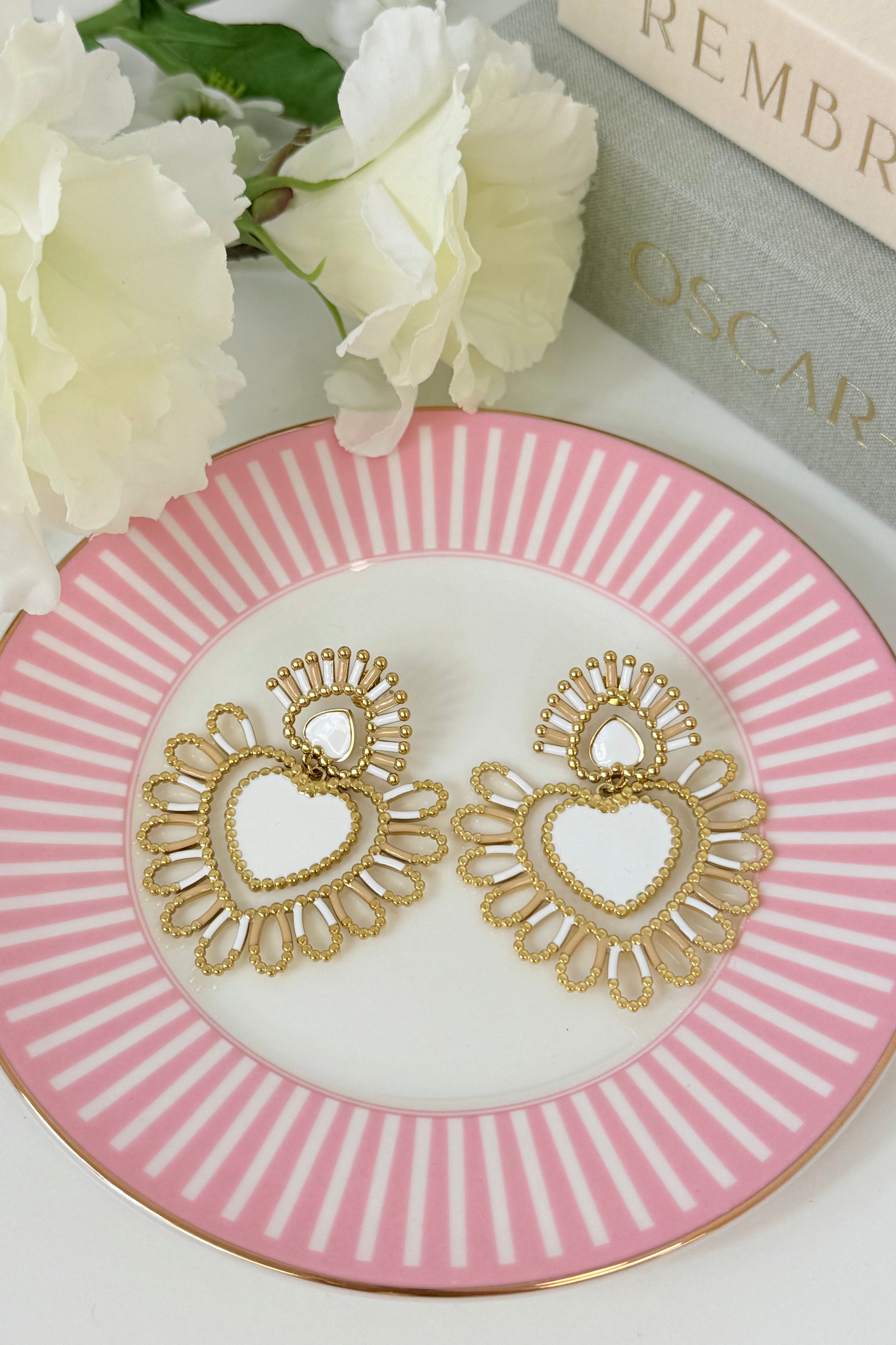 OVAALE STEINOHRRINGE - 2 KLAR