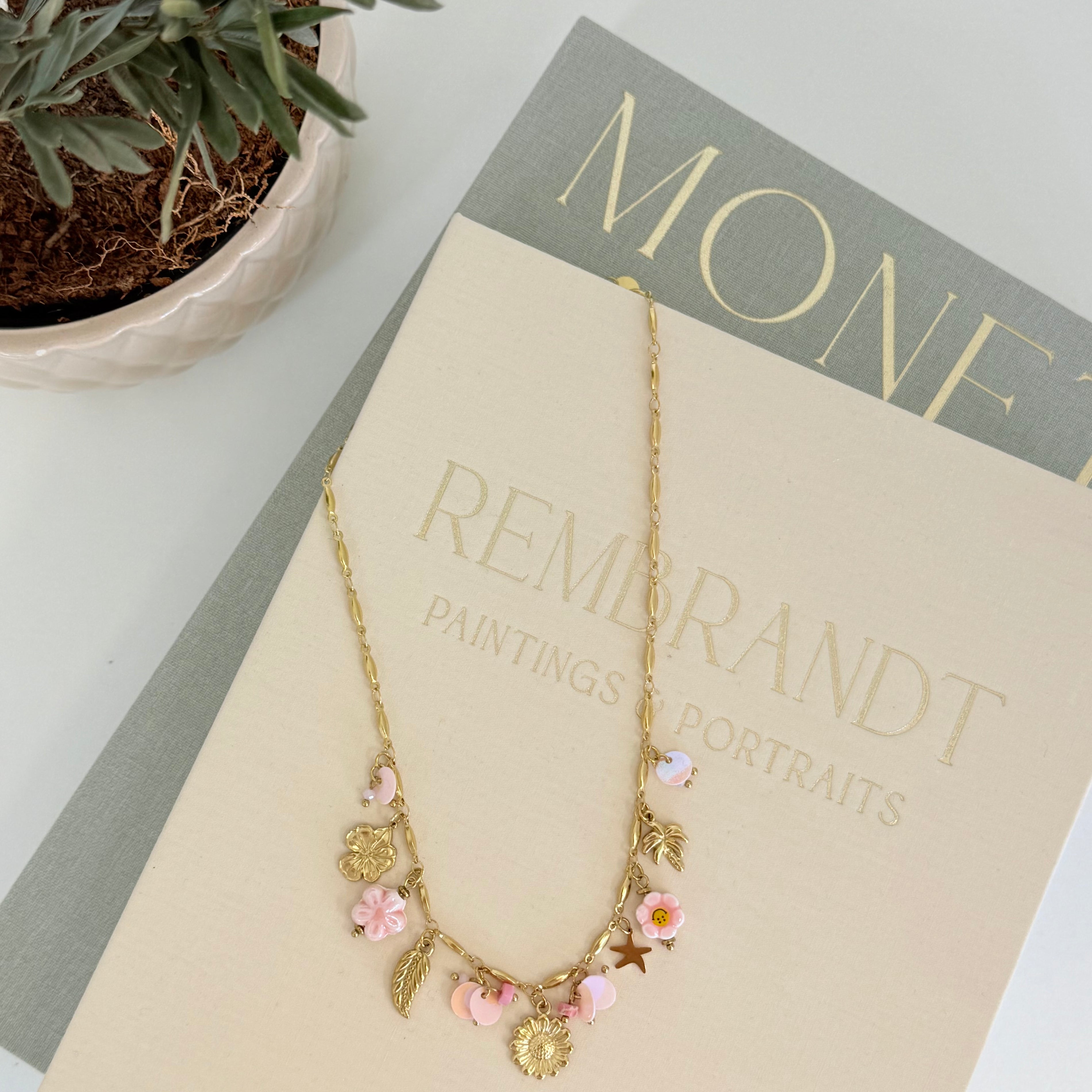 DIAMANT-HERZ-KETTE - GOLD