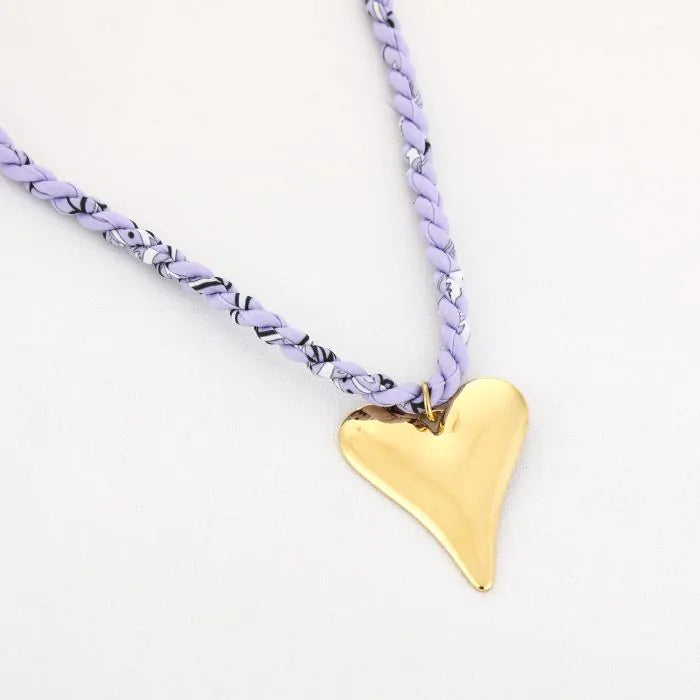 DIAMANT-HERZ-KETTE - GOLD