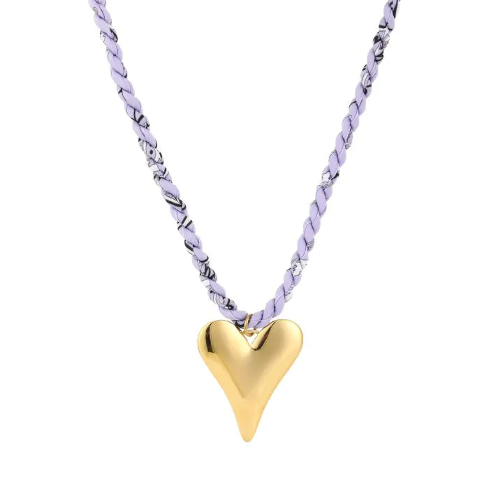 DIAMANT-HERZ-KETTE - GOLD