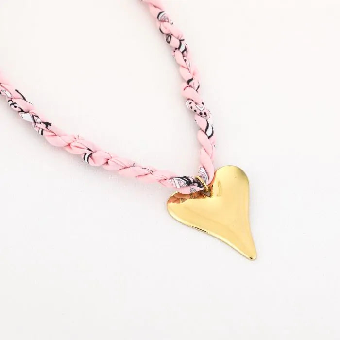 DIAMANT-HERZ-KETTE - GOLD