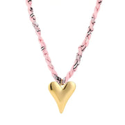 DIAMANT-HERZ-KETTE - GOLD