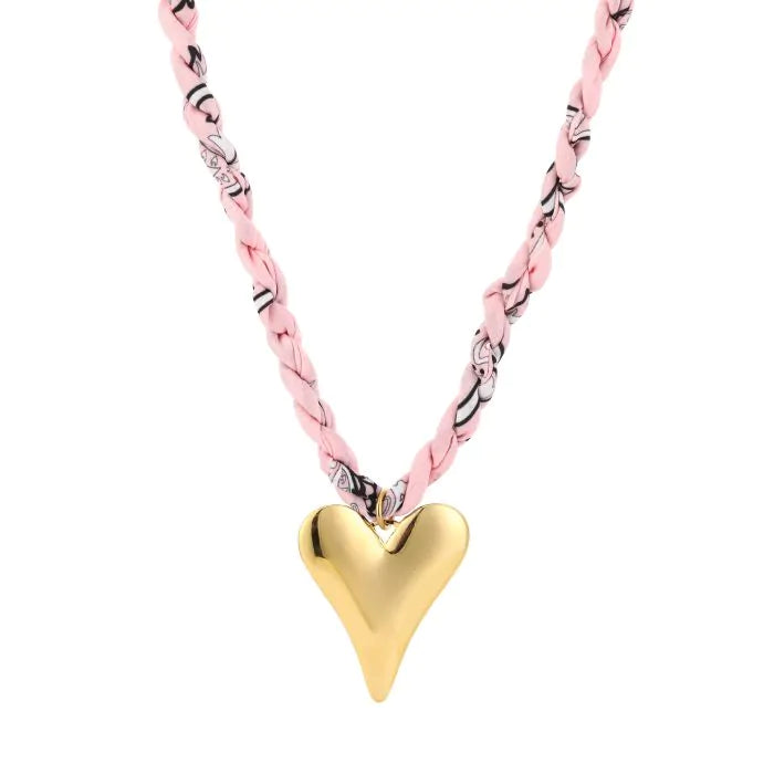 DIAMANT-HERZ-KETTE - GOLD
