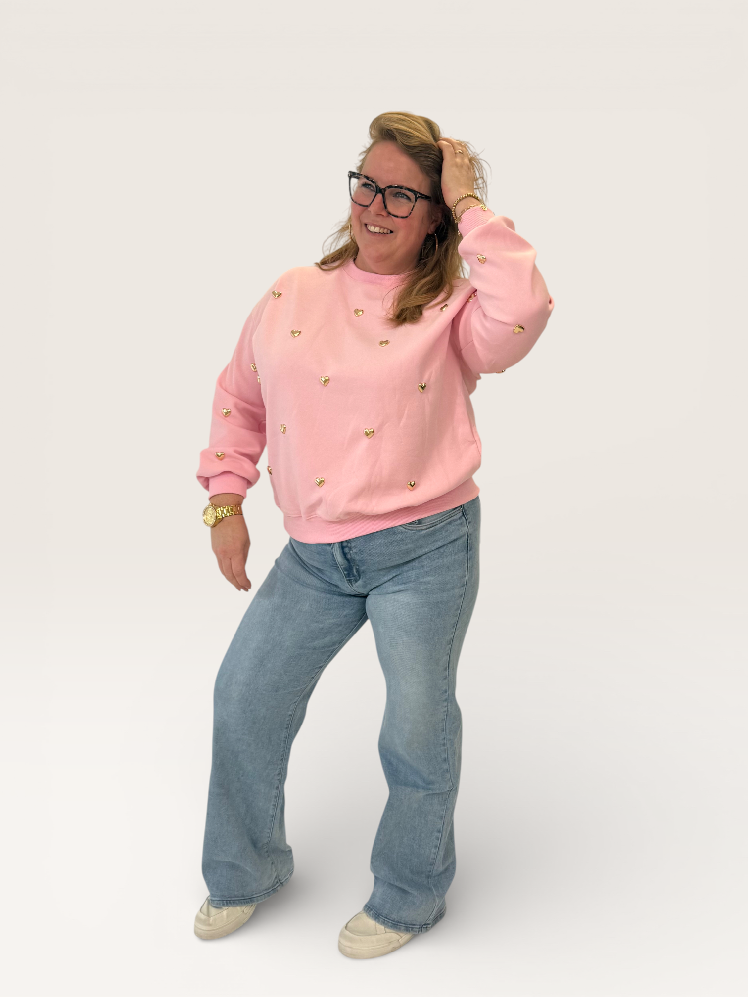 HEART STUD SWEATER - 1904