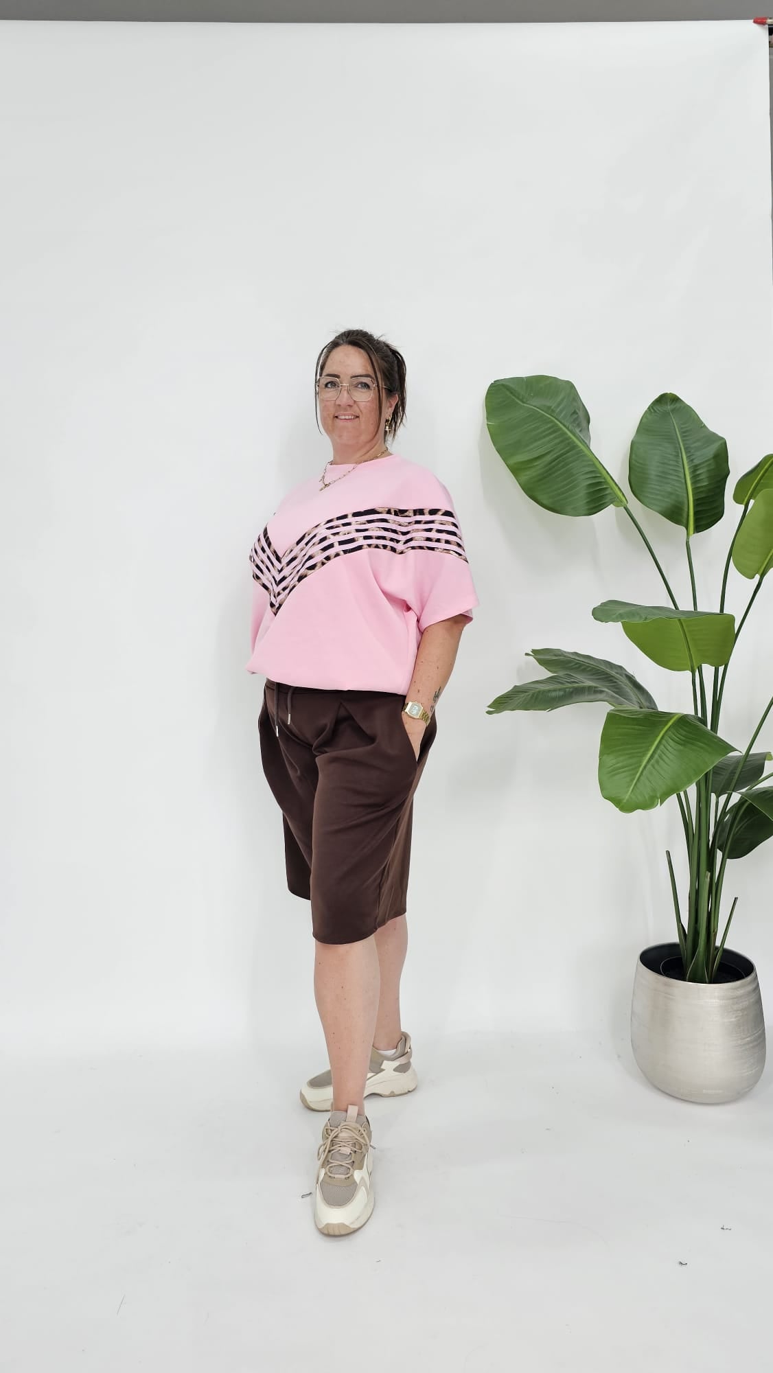 VLINDER JOGGER STREEP SHIRT - 2097