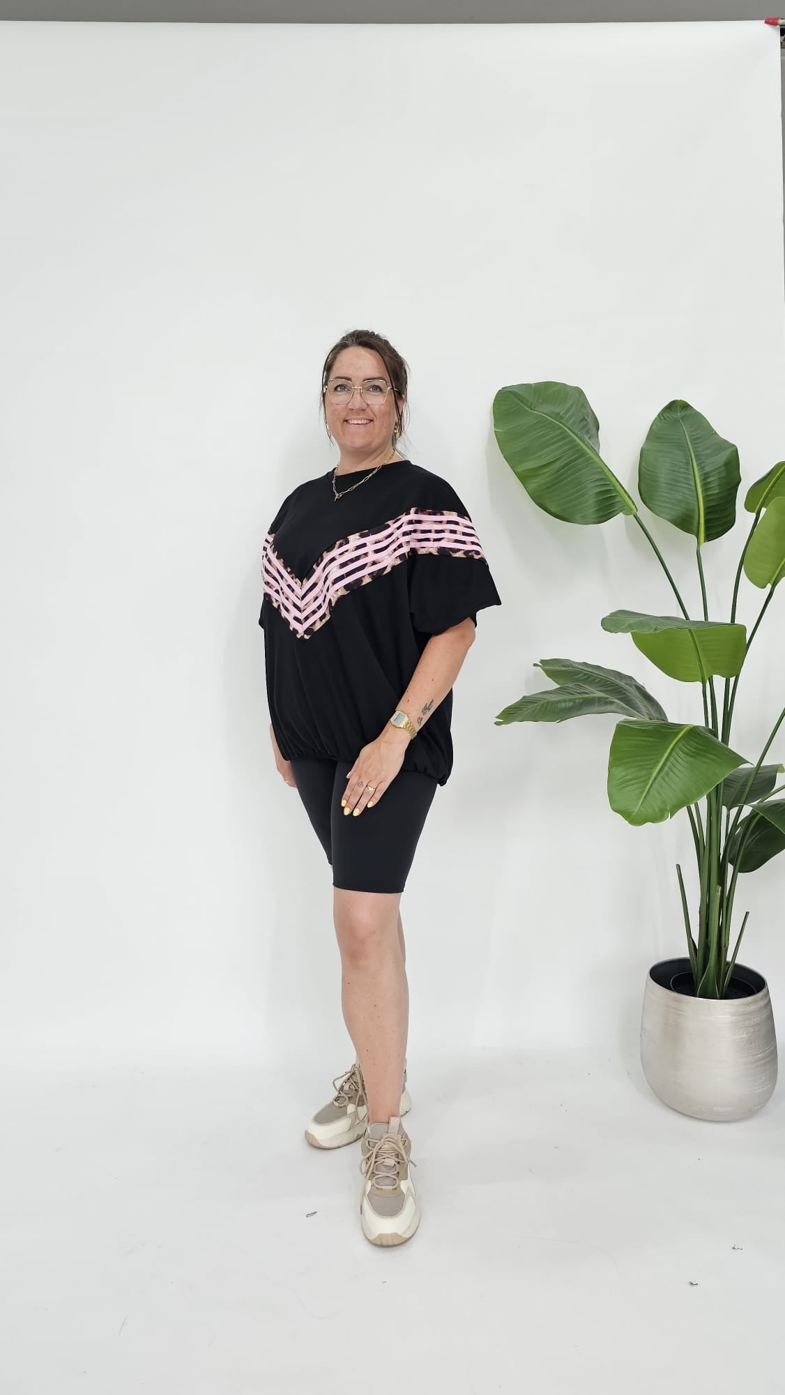 VLINDER JOGGER STREEP SHIRT - 2097