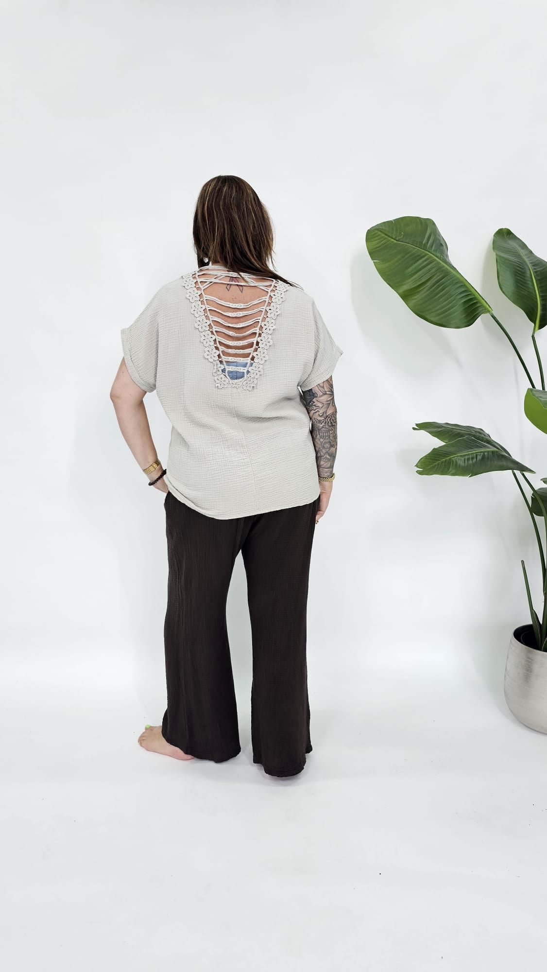 KATOENEN MOUSSELINE TOP - 2163