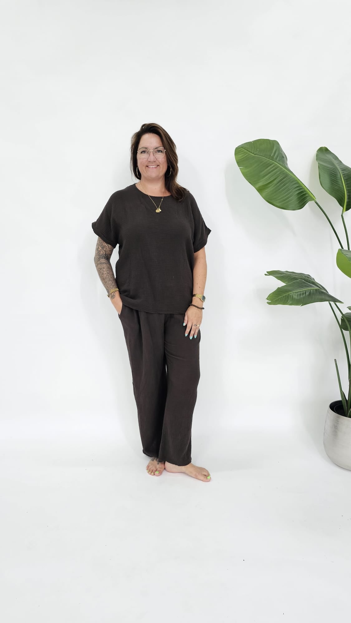 KATOENEN MOUSSELINE TOP - 2163
