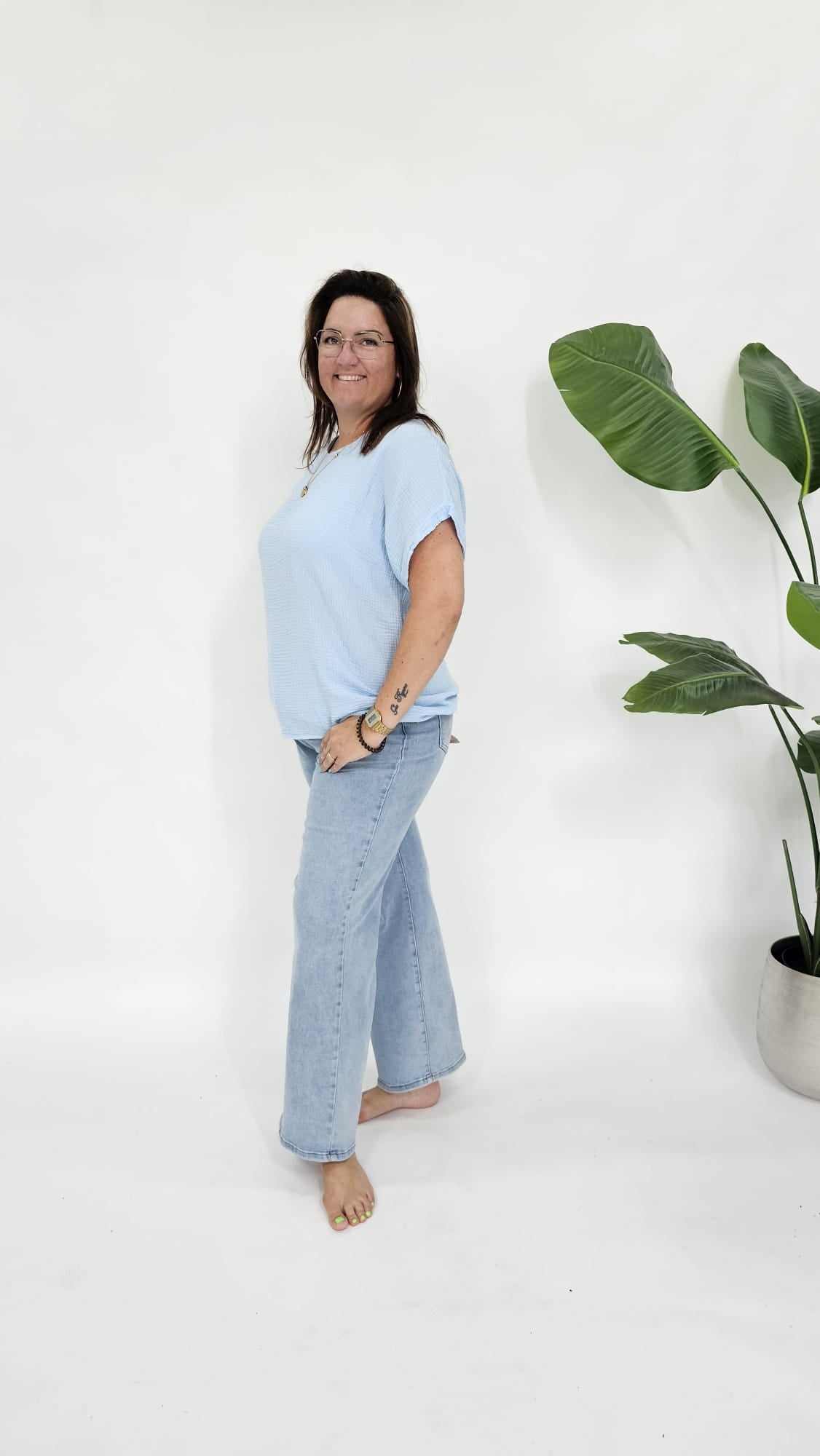 KATOENEN MOUSSELINE TOP - 2163