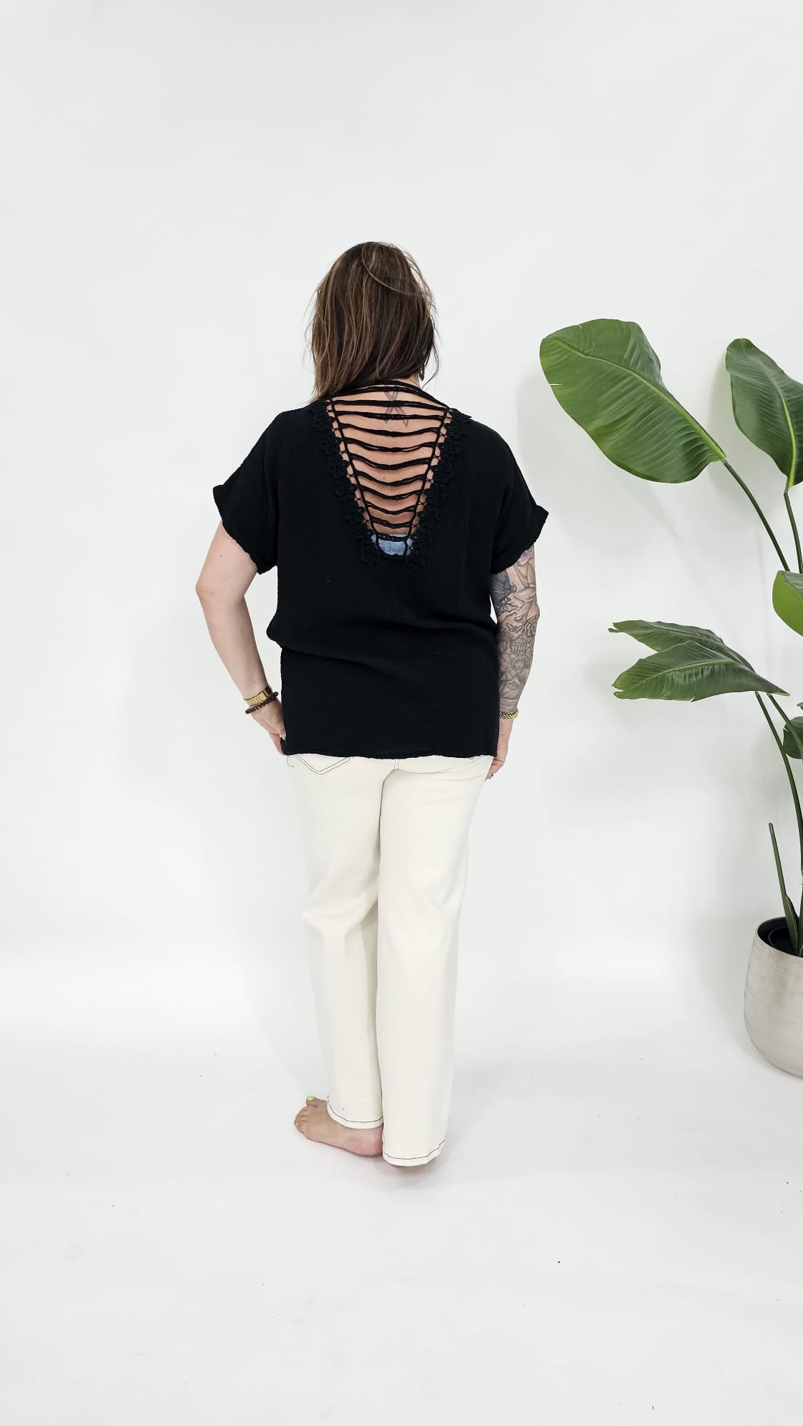 KATOENEN MOUSSELINE TOP - 2163