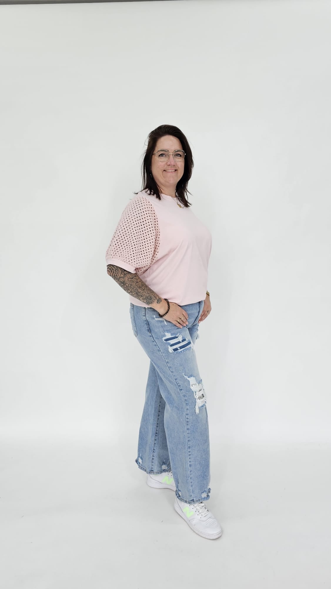GEHAAKTE BALLON MOUW SHIRT - 2062