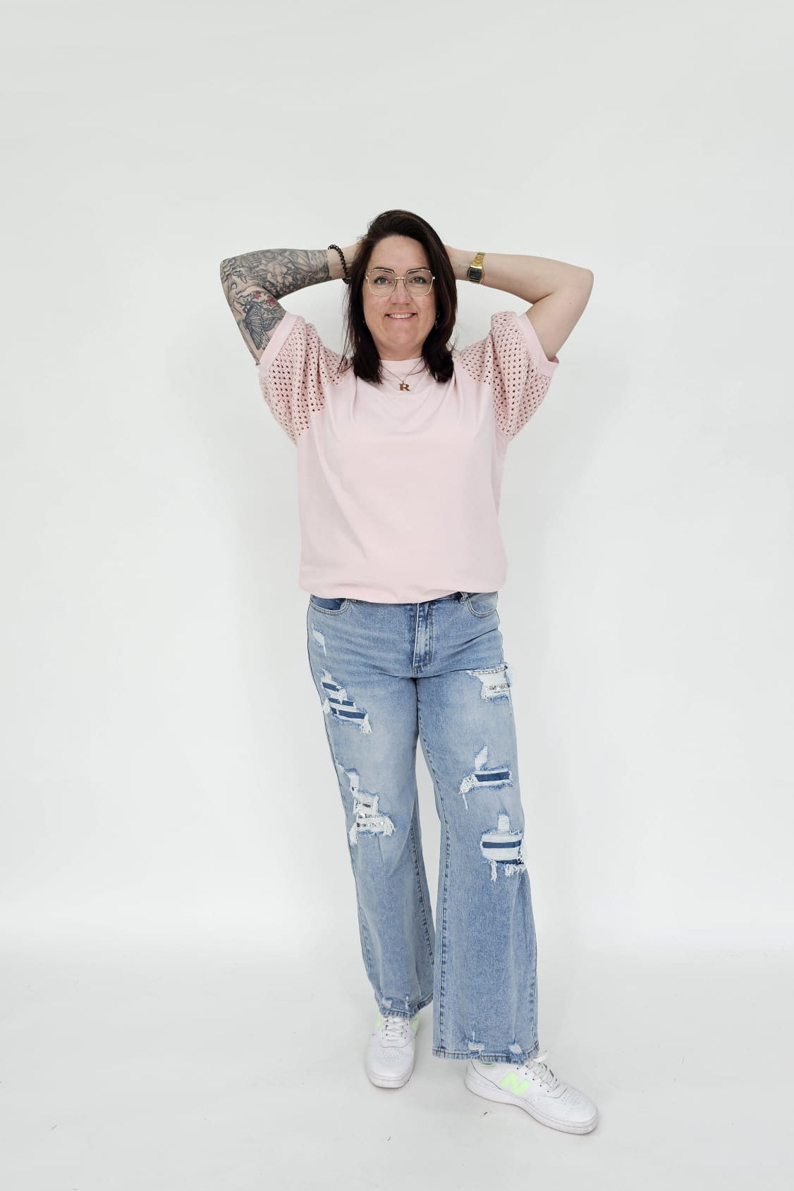GEHAAKTE BALLON MOUW SHIRT - 2062