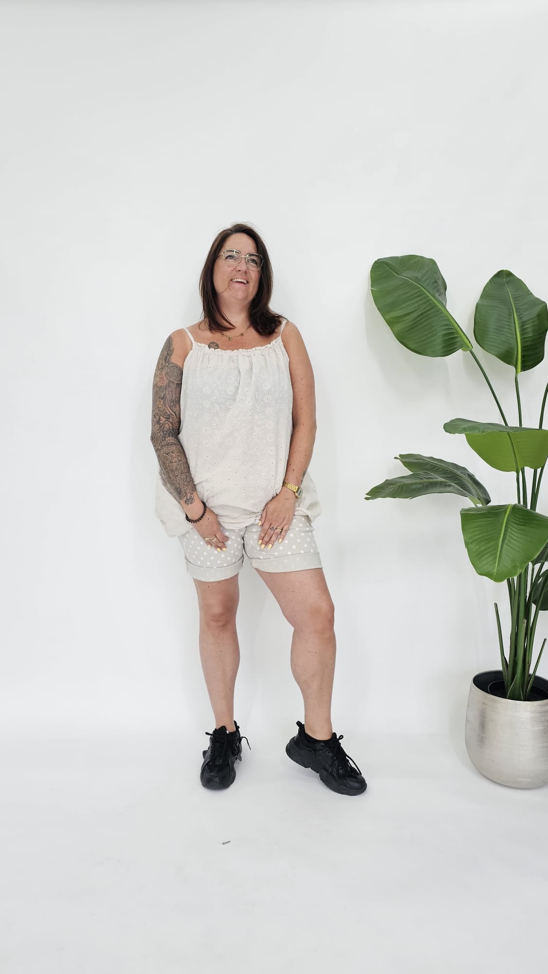 KATOENEN BRODERIE TOP - 2098