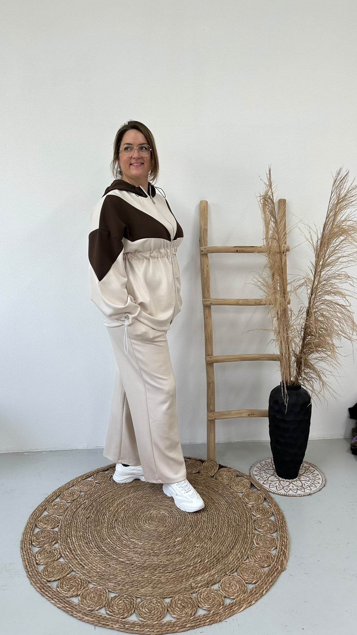 JOGGER JAS/TUNIEK BRUIN
