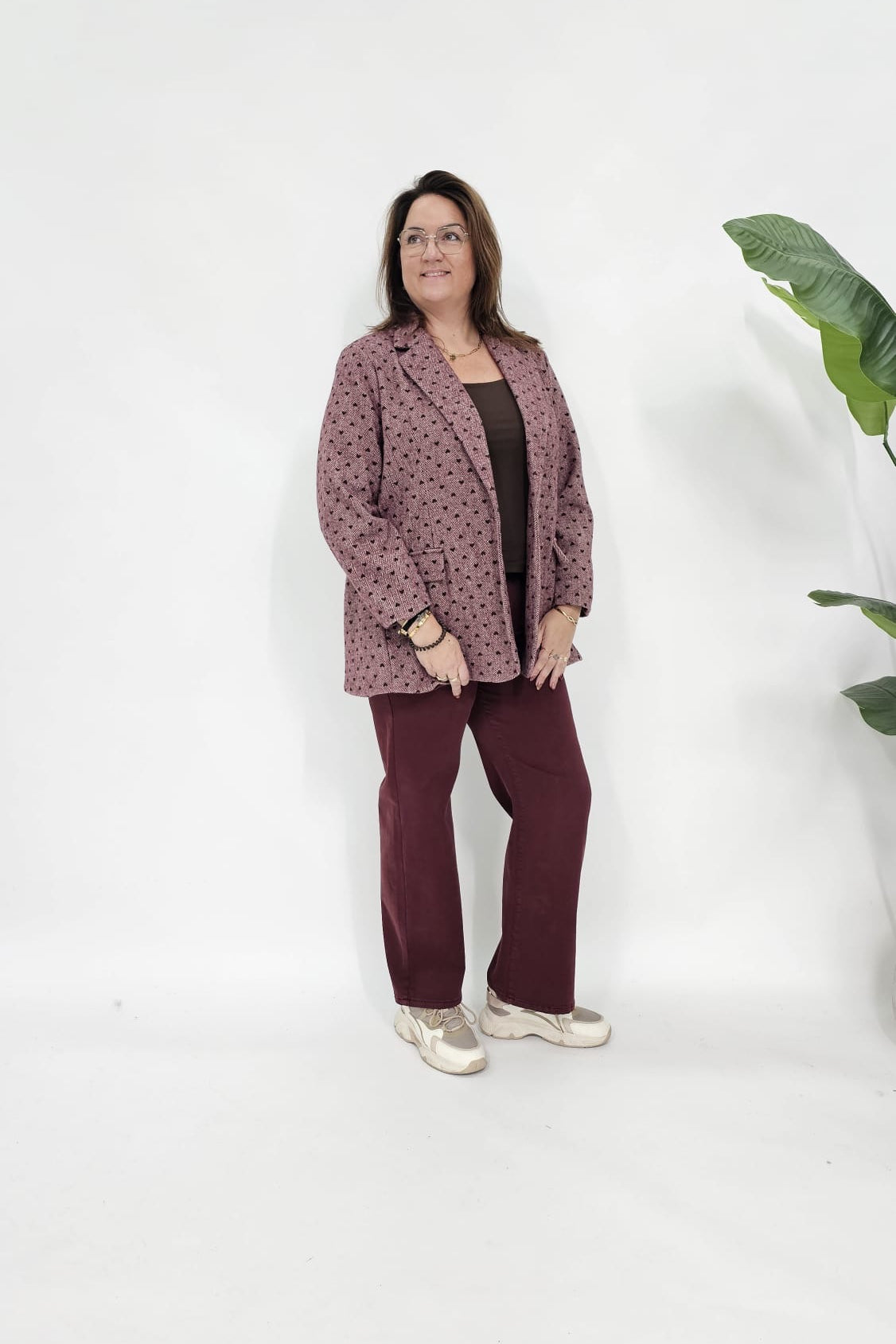 HARTJES VISGRAAT BLAZER BURGUNDY