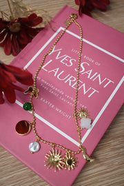 DIAMANT-HERZ-KETTE - GOLD