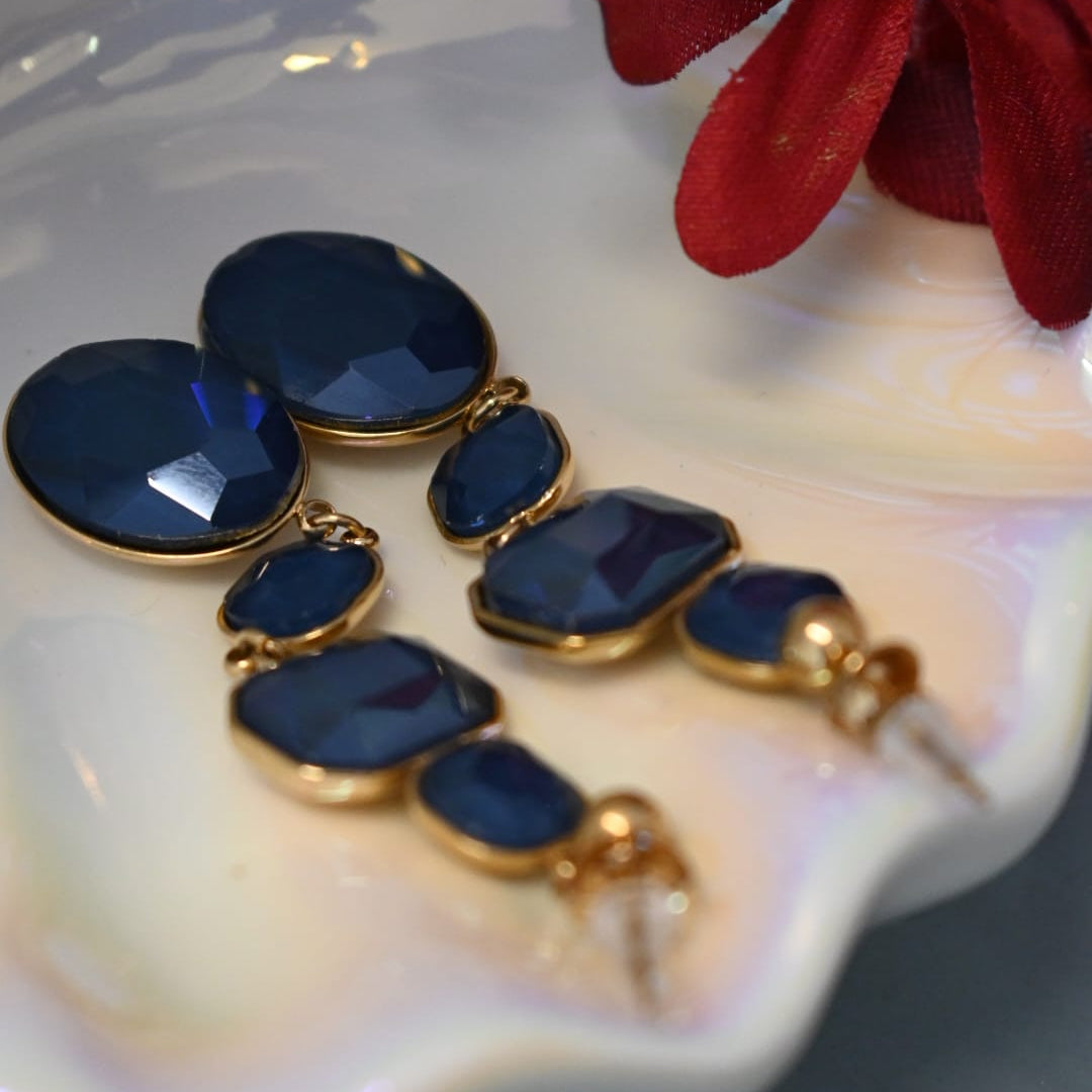 OVAALE STEINOHRRINGE - 2 KLAR