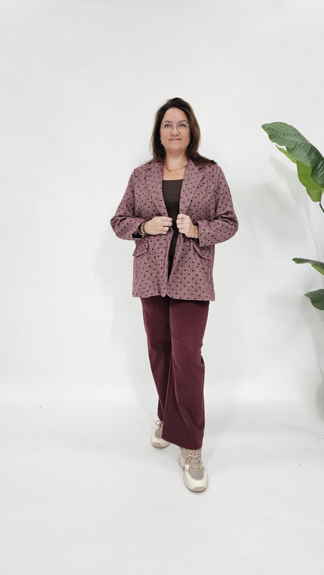 HARTJES VISGRAAT BLAZER BURGUNDY