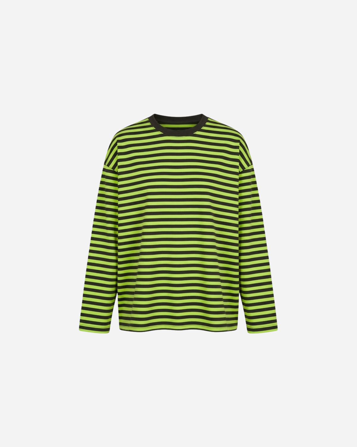 STREEP SHIRT LONGSLEEVE LIME/BRUIN
